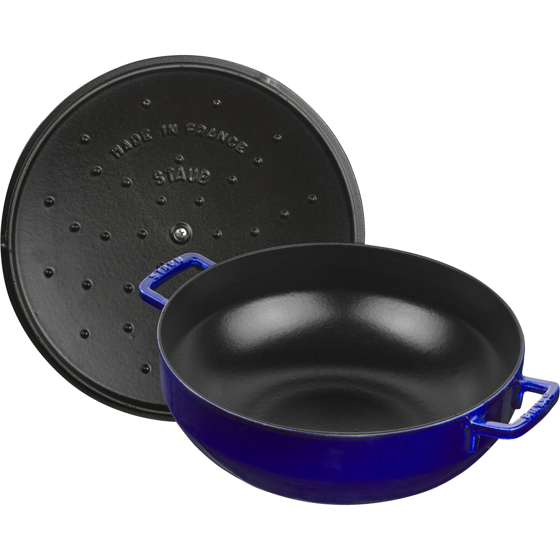STAUB Specialities 4.75 L Cast Iron Round Bouillabaisse Pot, Dark-Blue-Cookware-DECOROLALA