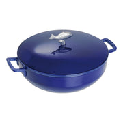 STAUB Specialities 4.75 L Cast Iron Round Bouillabaisse Pot, Dark-Blue-Cookware-DECOROLALA