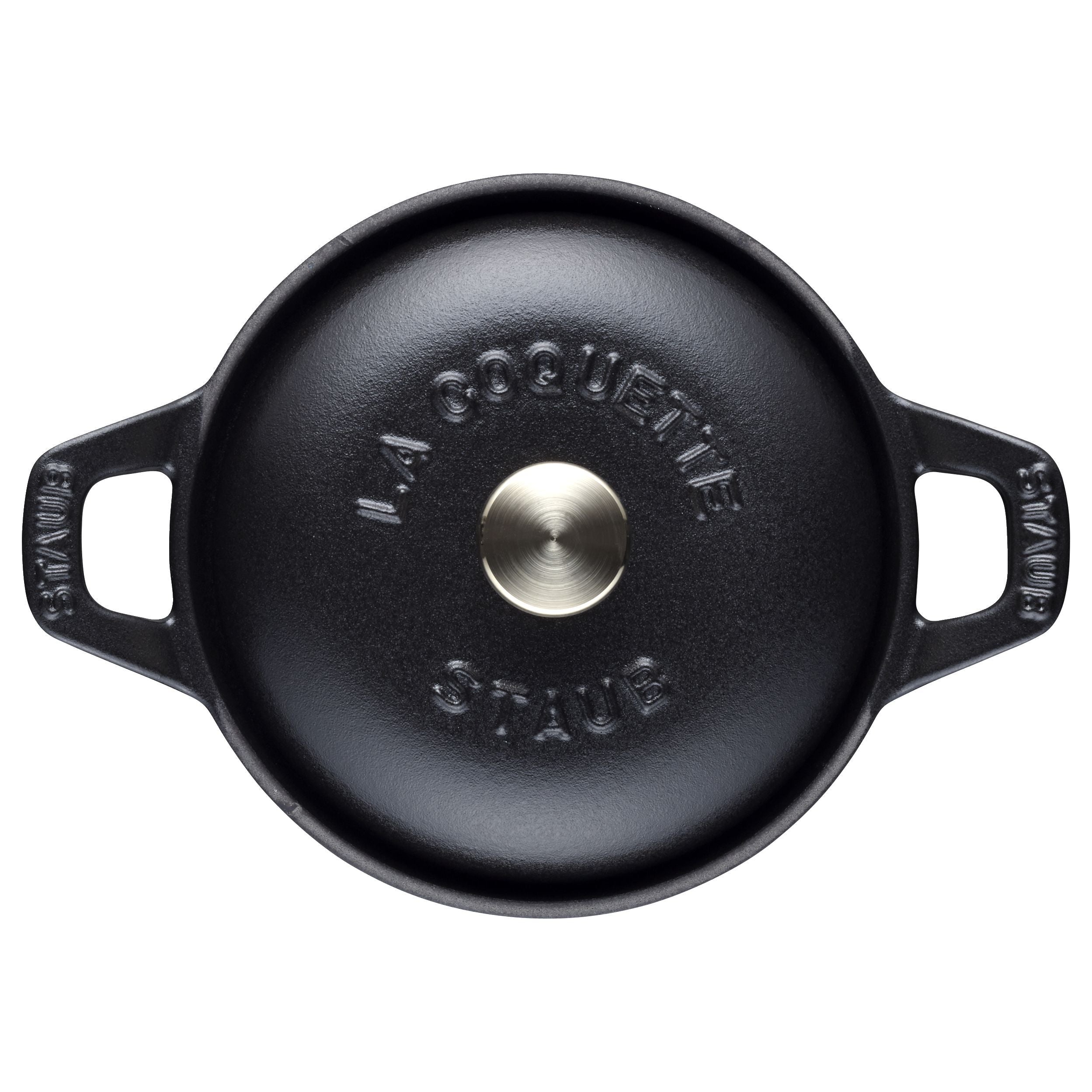 STAUB Specialities 500 ml Cast Iron Round La Coquette, Black-Cookware-DECOROLALA