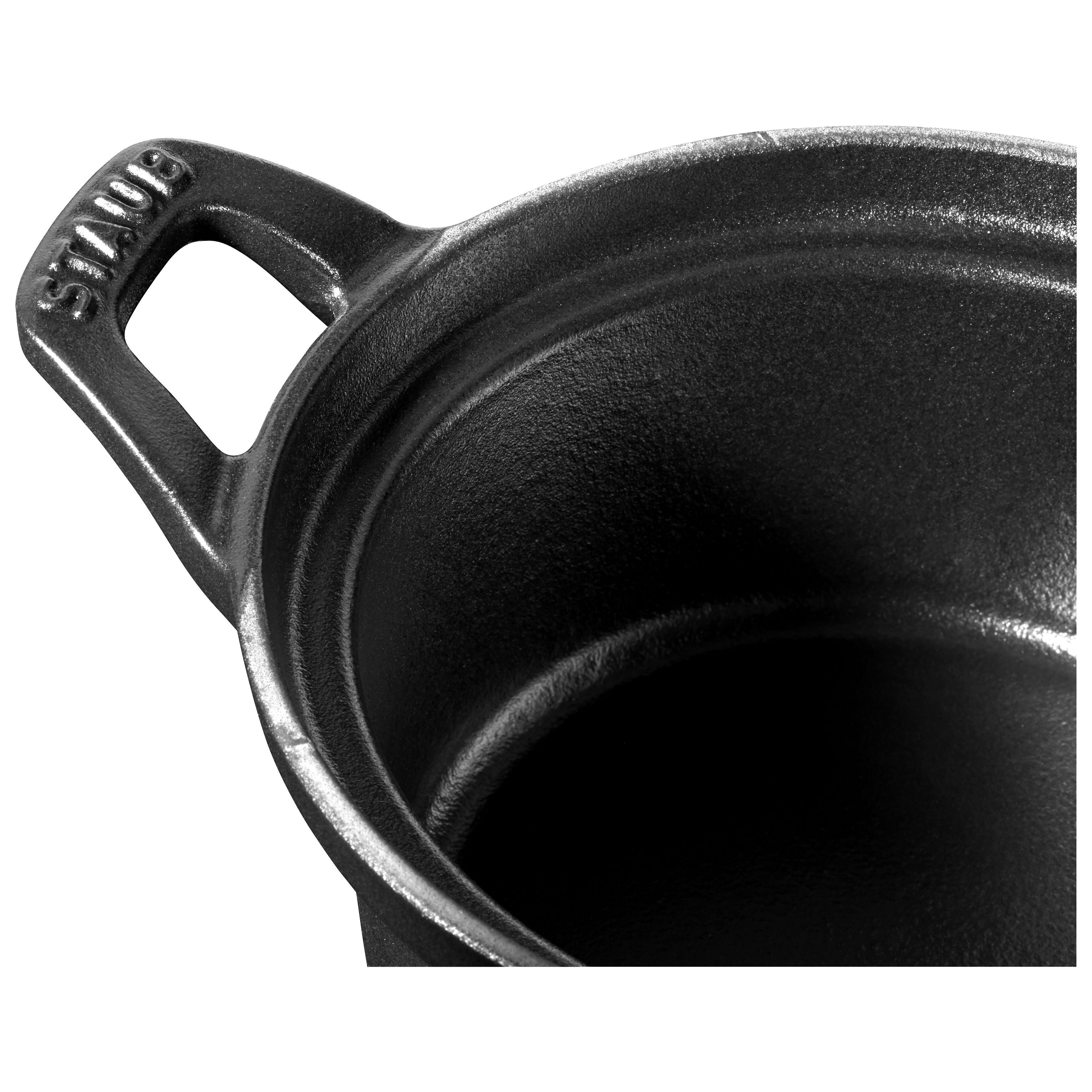 STAUB Specialities 500 ml Cast Iron Round La Coquette, Black-Cookware-DECOROLALA