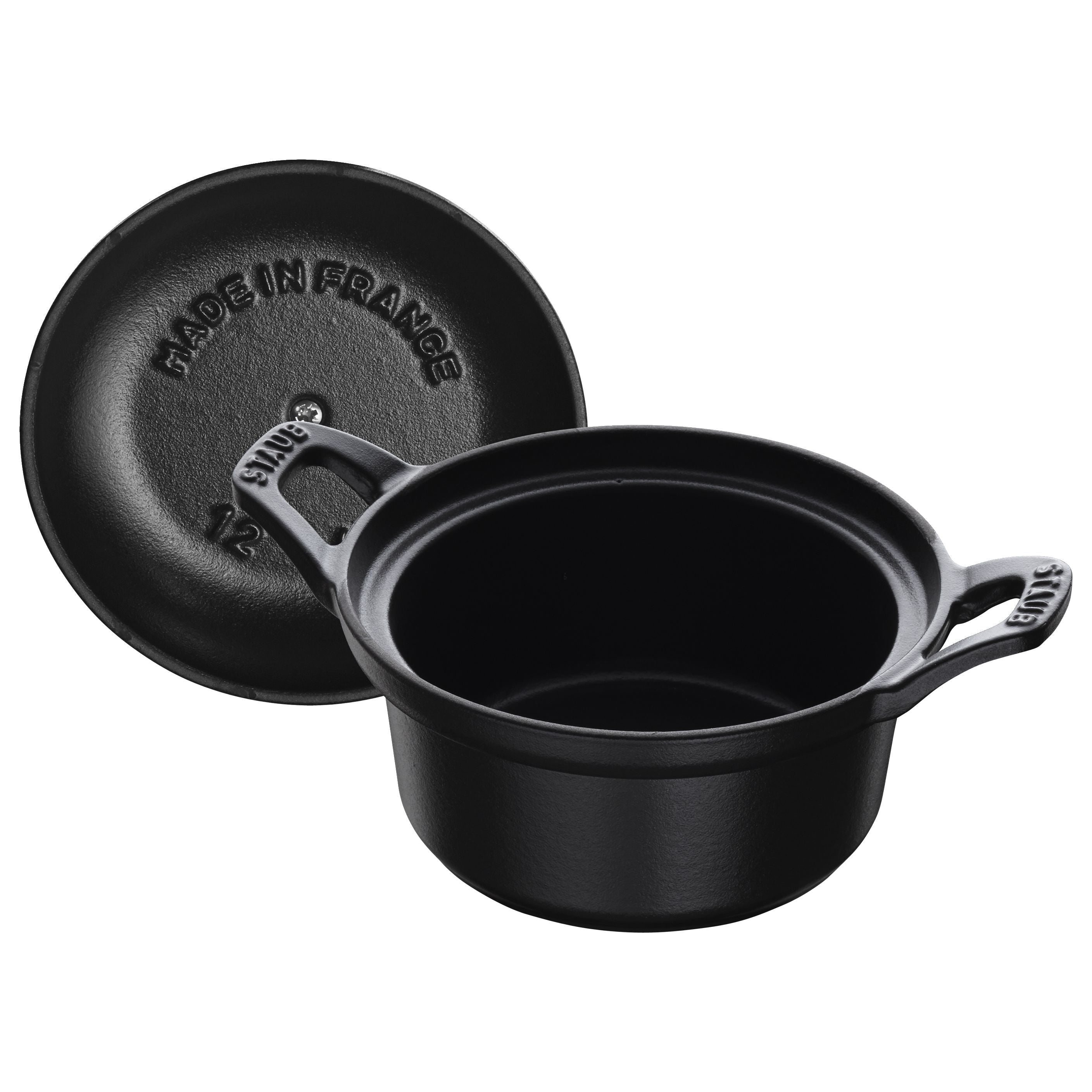 STAUB Specialities 500 ml Cast Iron Round La Coquette, Black-Cookware-DECOROLALA