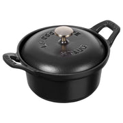 STAUB Specialities 500 ml Cast Iron Round La Coquette, Black-Cookware-DECOROLALA