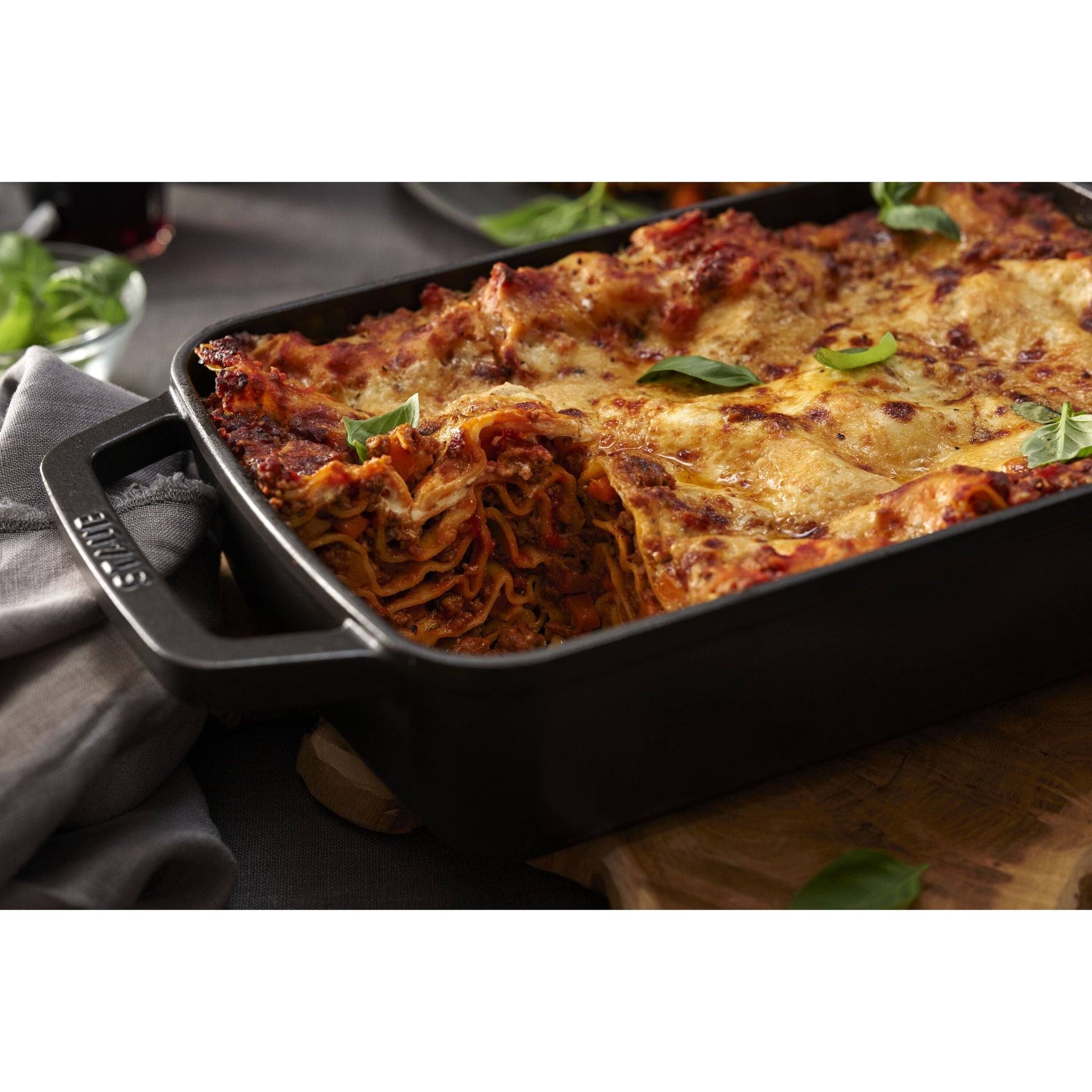 STAUB Specialities Cast Iron Rectangular Large Roasting And Baking Pan, Black-Saucepan-DECOROLALA
