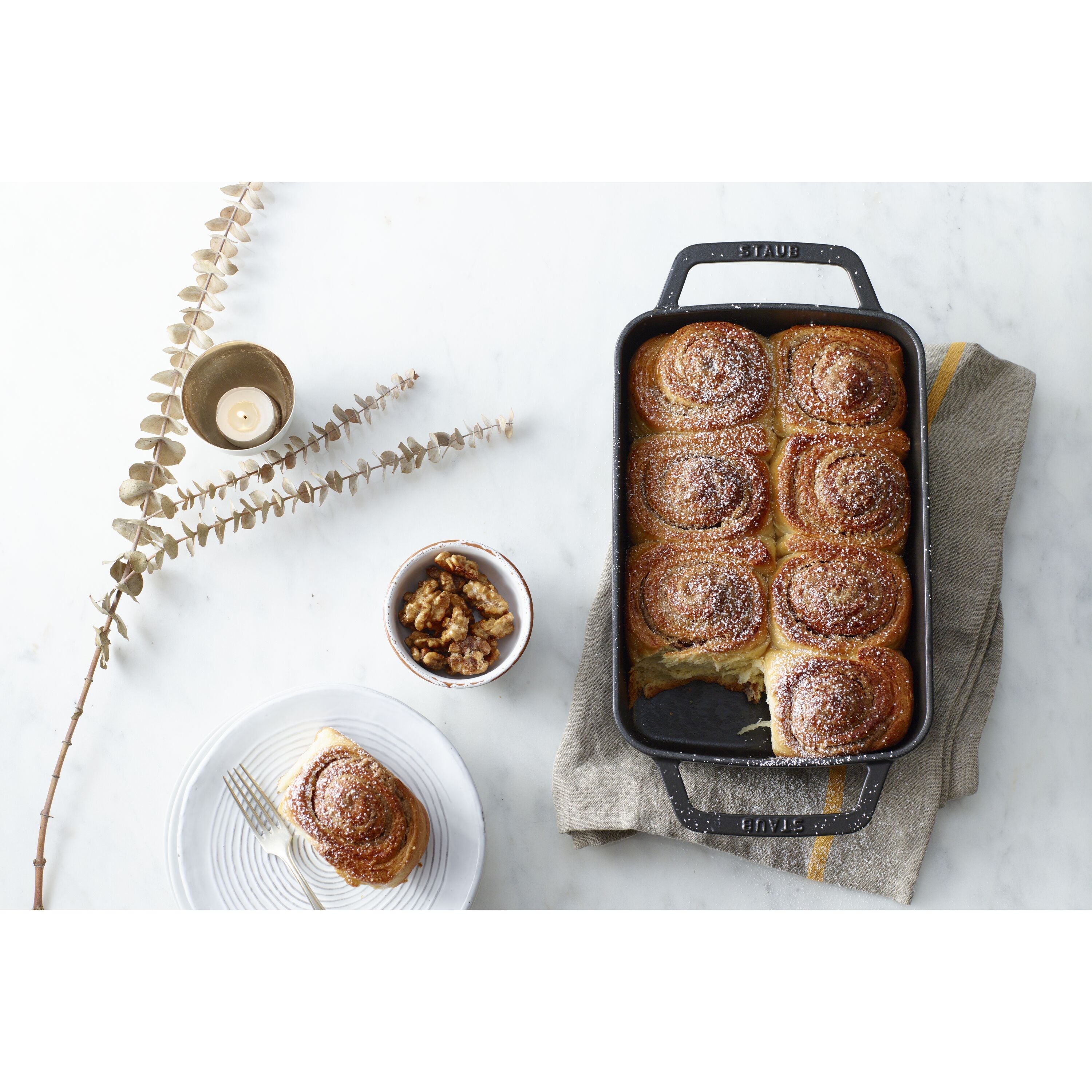 STAUB Specialities Cast Iron Rectangular Large Roasting And Baking Pan, Black-Saucepan-DECOROLALA