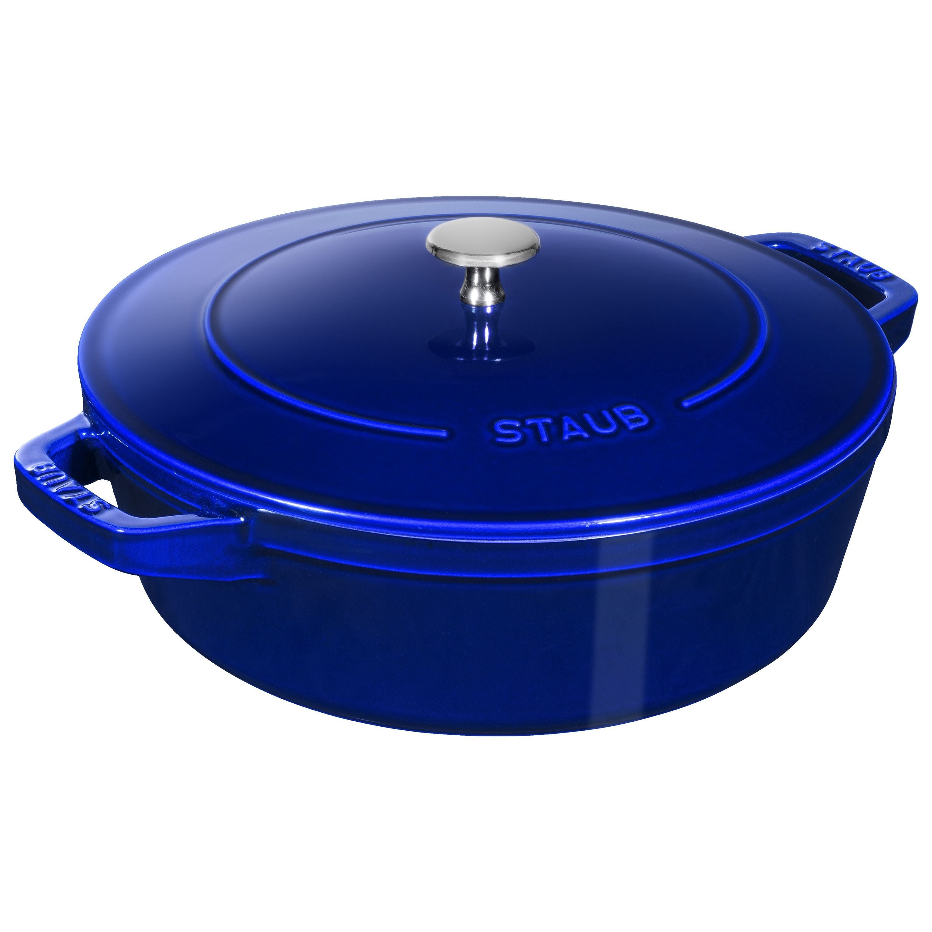 STAUB Stackable Set Stackable Set Large 4 Piece Cast Iron, Dark-Blue-Cookware Set-DECOROLALA