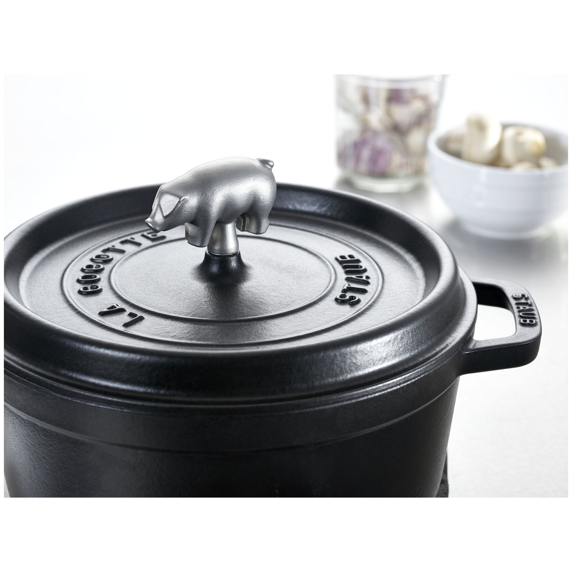 STAUB Stainless Steel Pig Knob-Pot-DECOROLALA