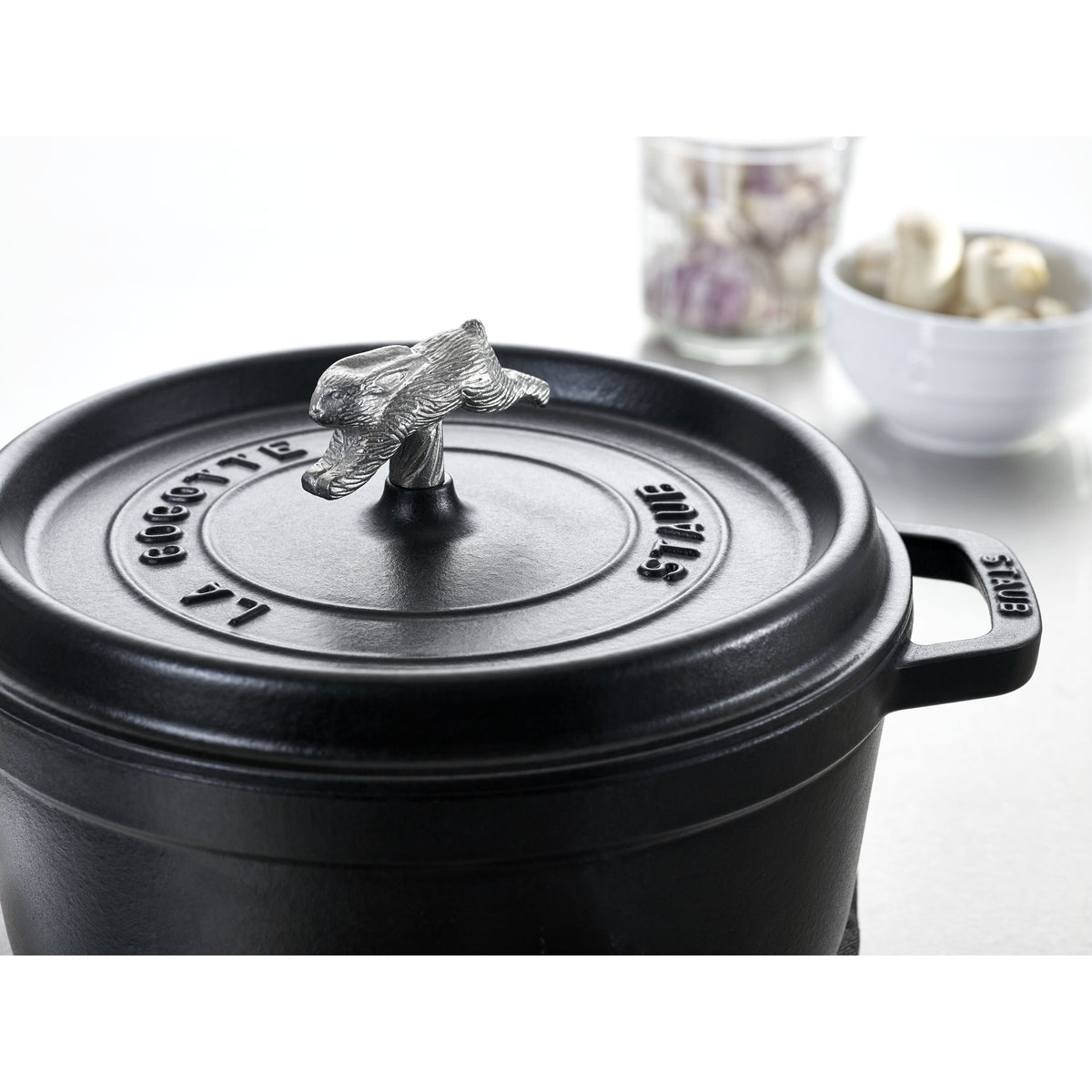STAUB Stainless Steel Rabbit Knob-Cooking Pots-DECOROLALA