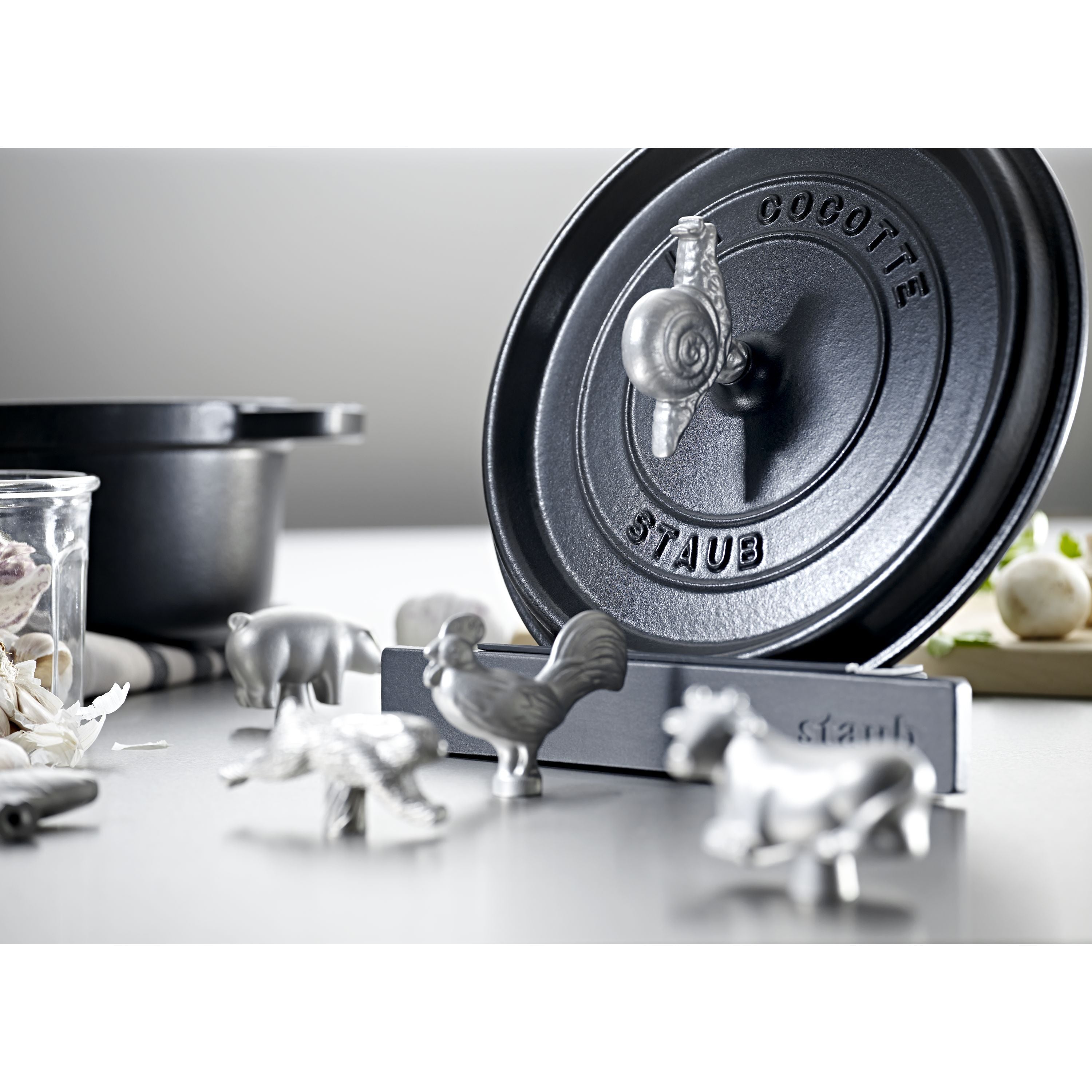 STAUB Stainless Steel Snail Knob-Pot-DECOROLALA