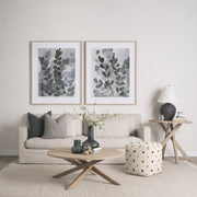 Saanvi Wool w/ Cream and Black Stitched Cross Patterned Pouf-Poufs-DECOROLALA