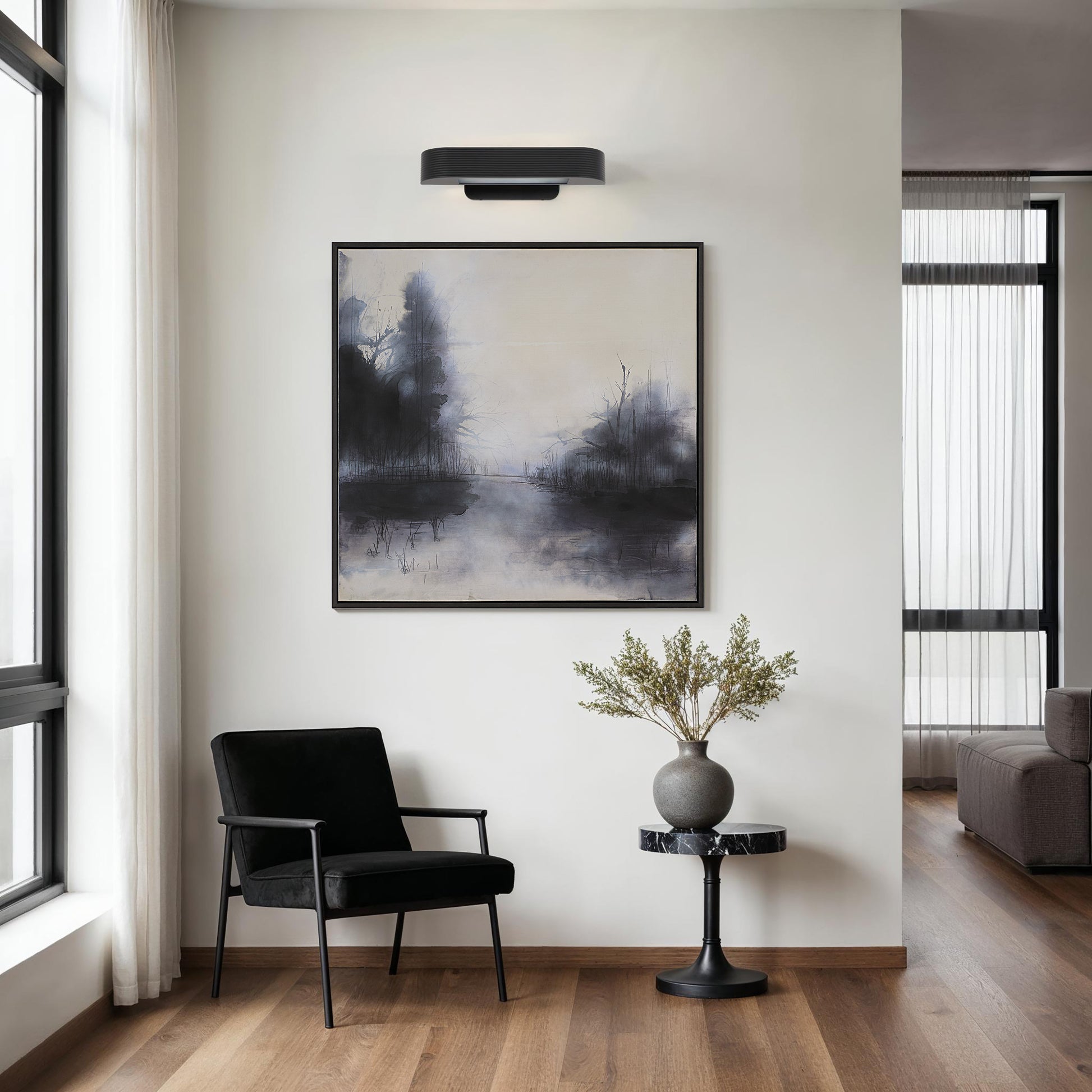 Saba 4.5" Picture Light Wall Sconce, Black-Wall Sconce-DECOROLALA