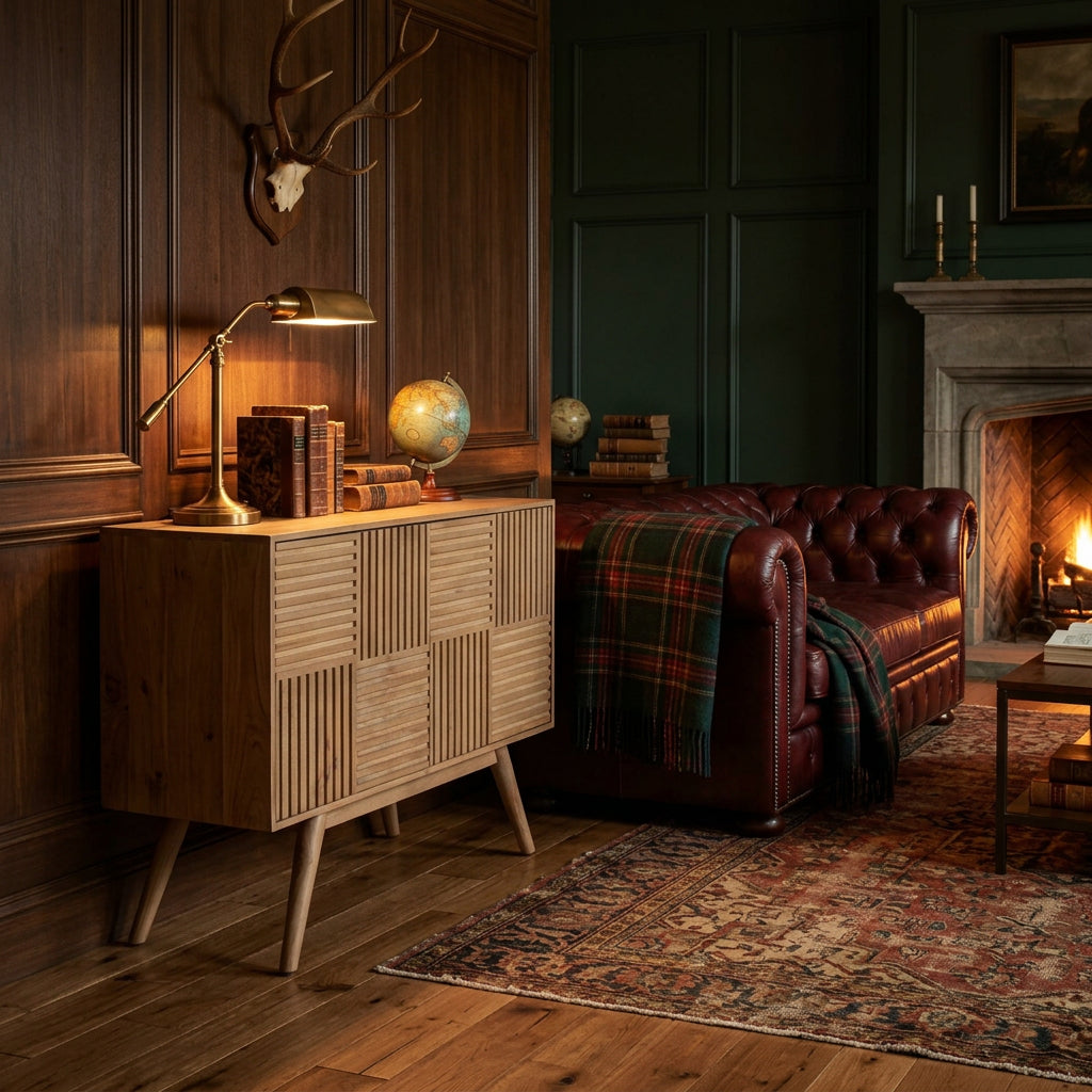 Sable Light Brown Wood Accent Cabinet-Accent Cabinets & Chests-DECOROLALA