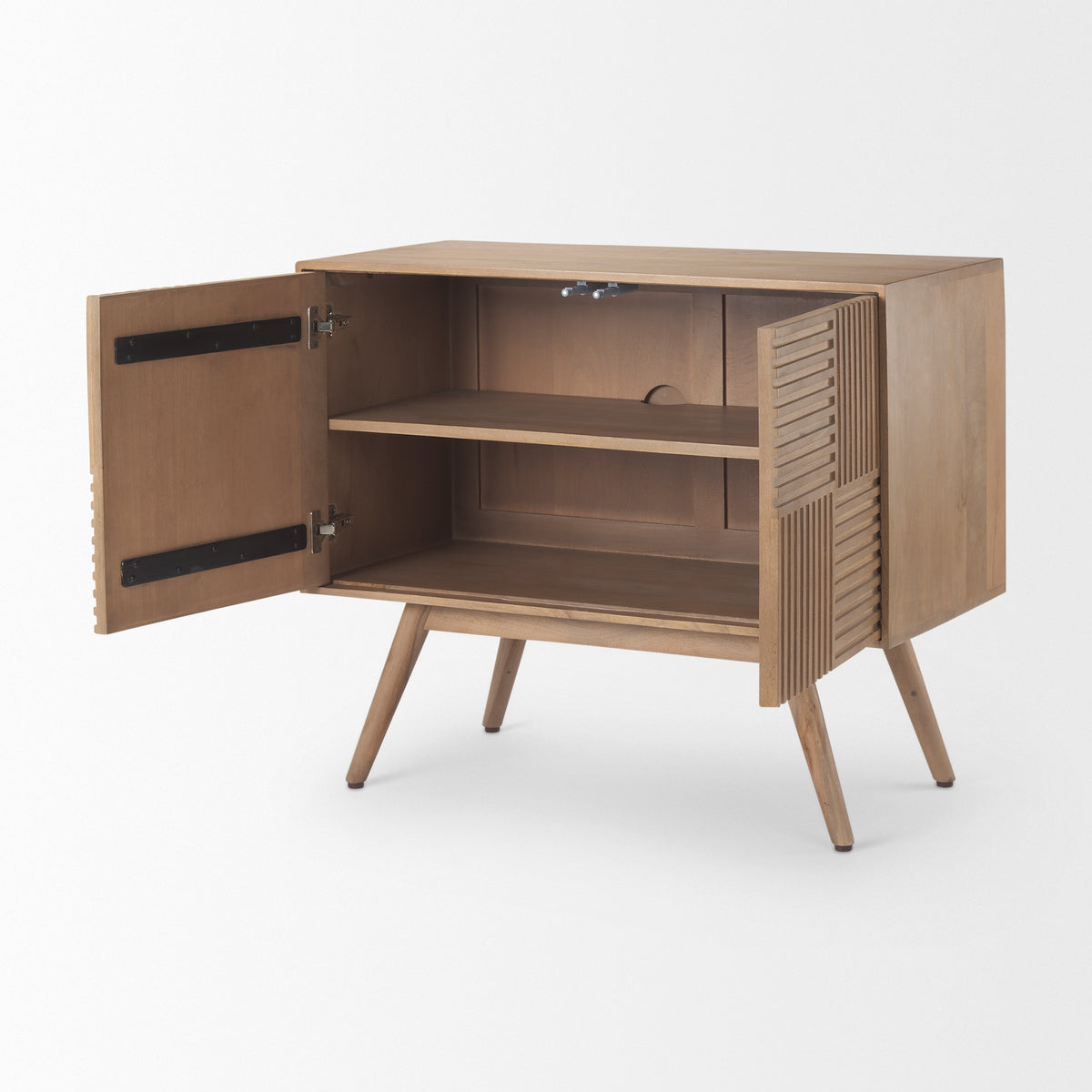 Sable Light Brown Wood Accent Cabinet-Accent Cabinets & Chests-DECOROLALA