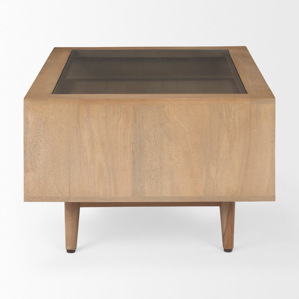 Sable 38.0L x 27.0W x 18.0H Light Brown Wood Coffee Table-Coffee Tables-DECOROLALA