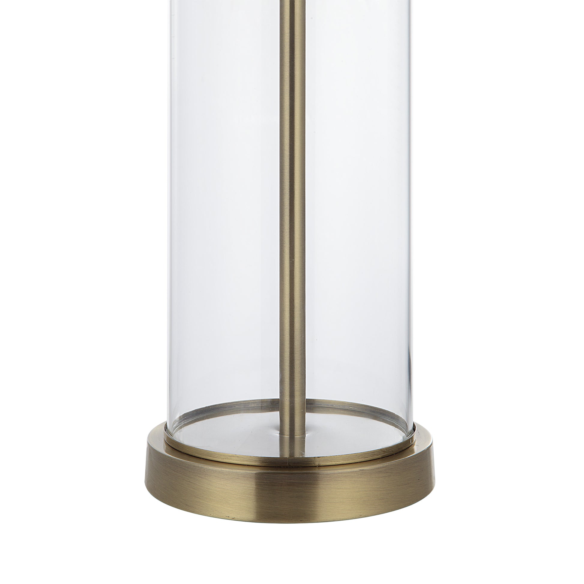 Saco 28" Tall Satin Brass Table Lamp with Linen Shade-Table Lamp- Set of two-DECOROLALA