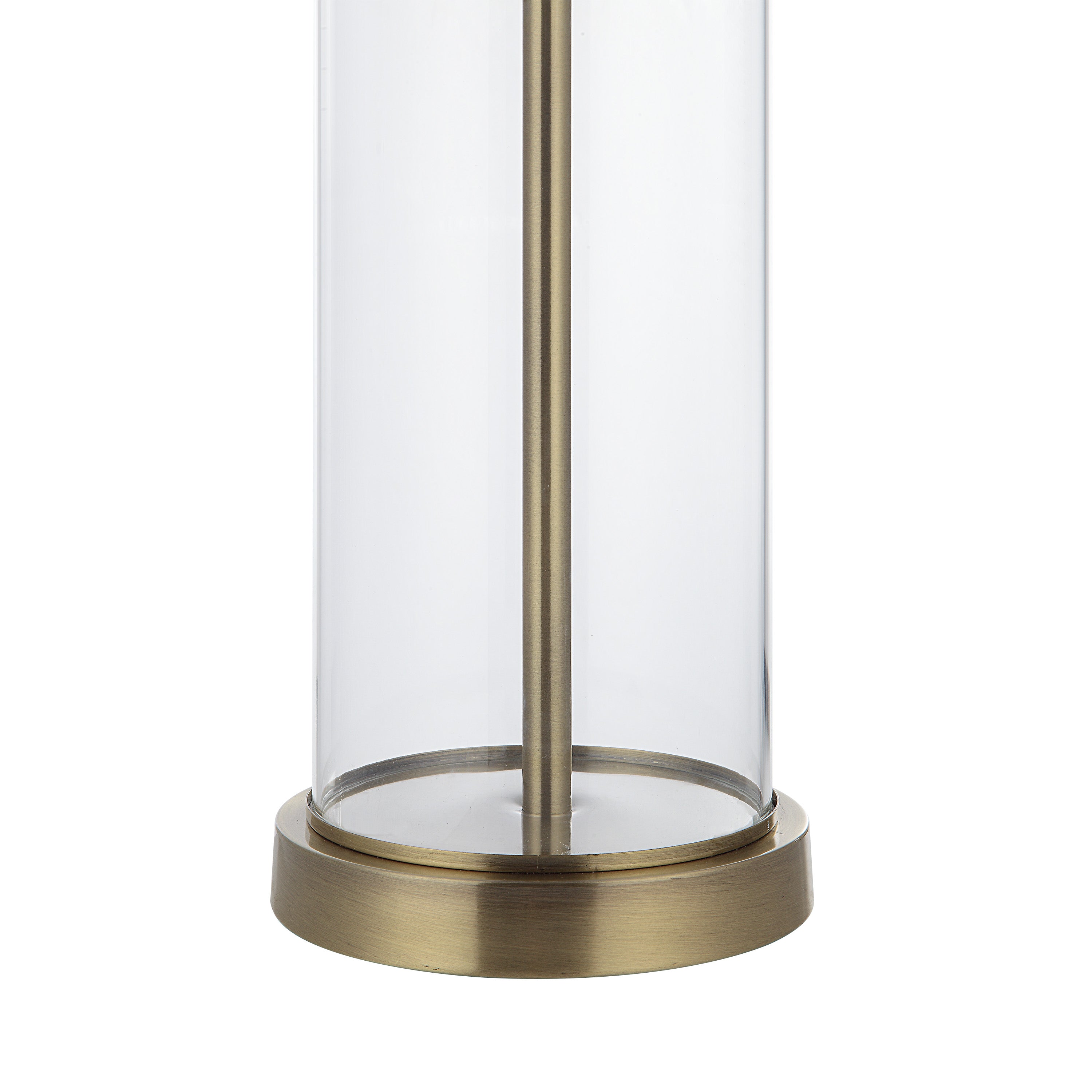 Saco 28" Tall Satin Brass Table Lamp with Linen Shade-Table Lamp- Set of two-DECOROLALA