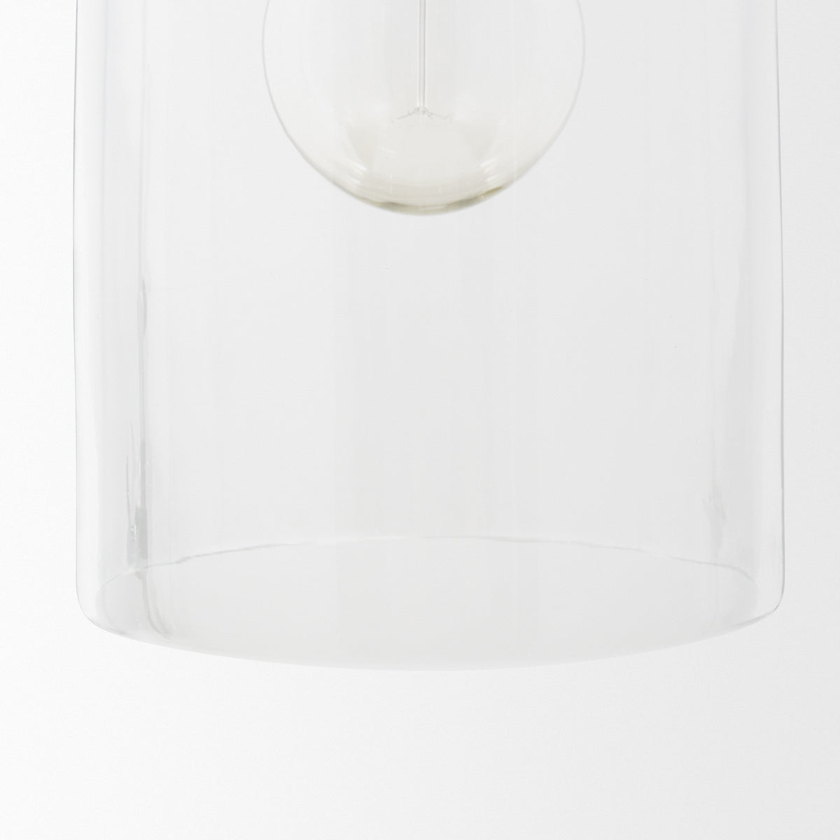 Sadah Tall Clear Blown Glass w/ Gold Metal Pendant Light-Pendant Lighting-DECOROLALA