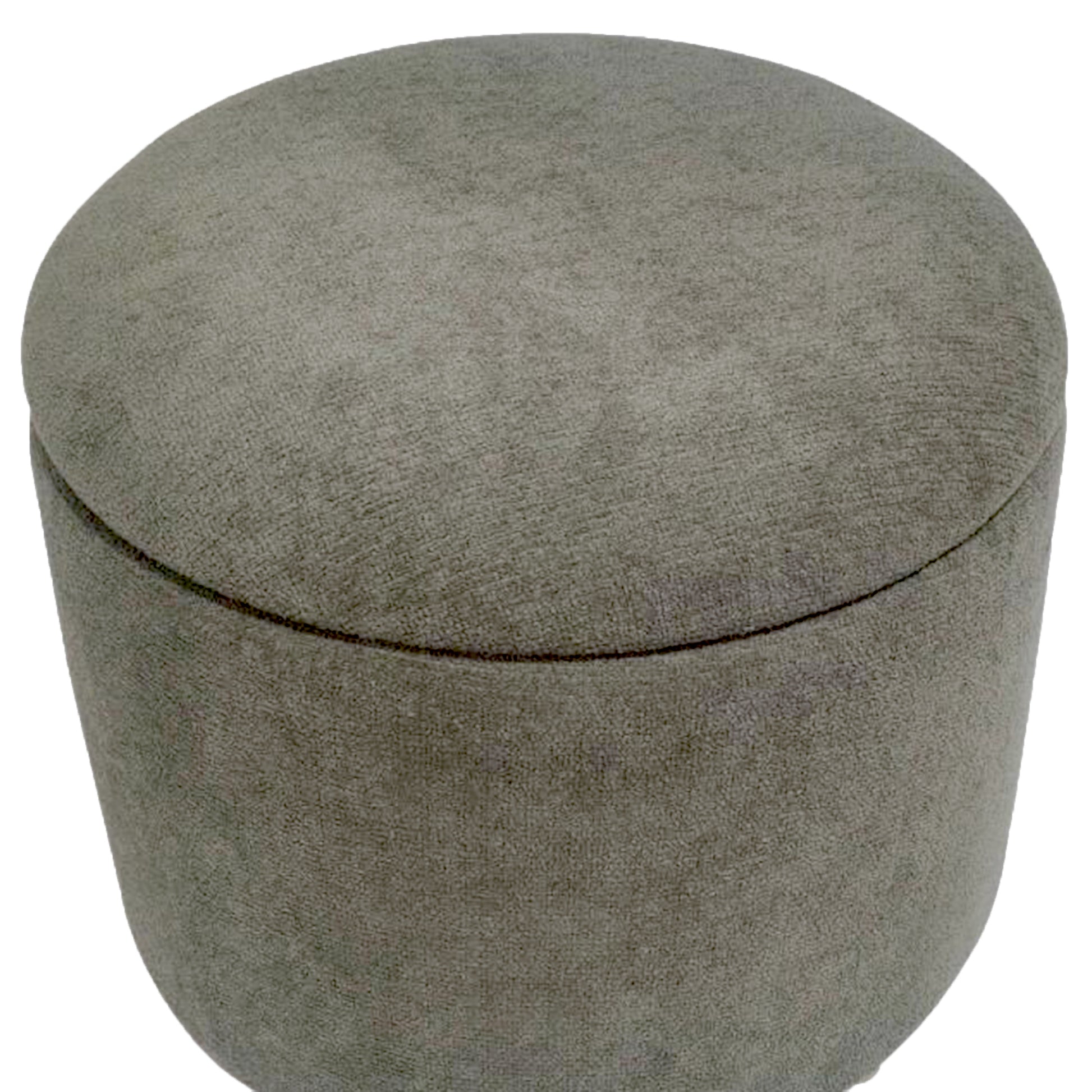 Sadie Round Storage Ottoman - Moss Green Reeded Wood Base-DECOROLALA