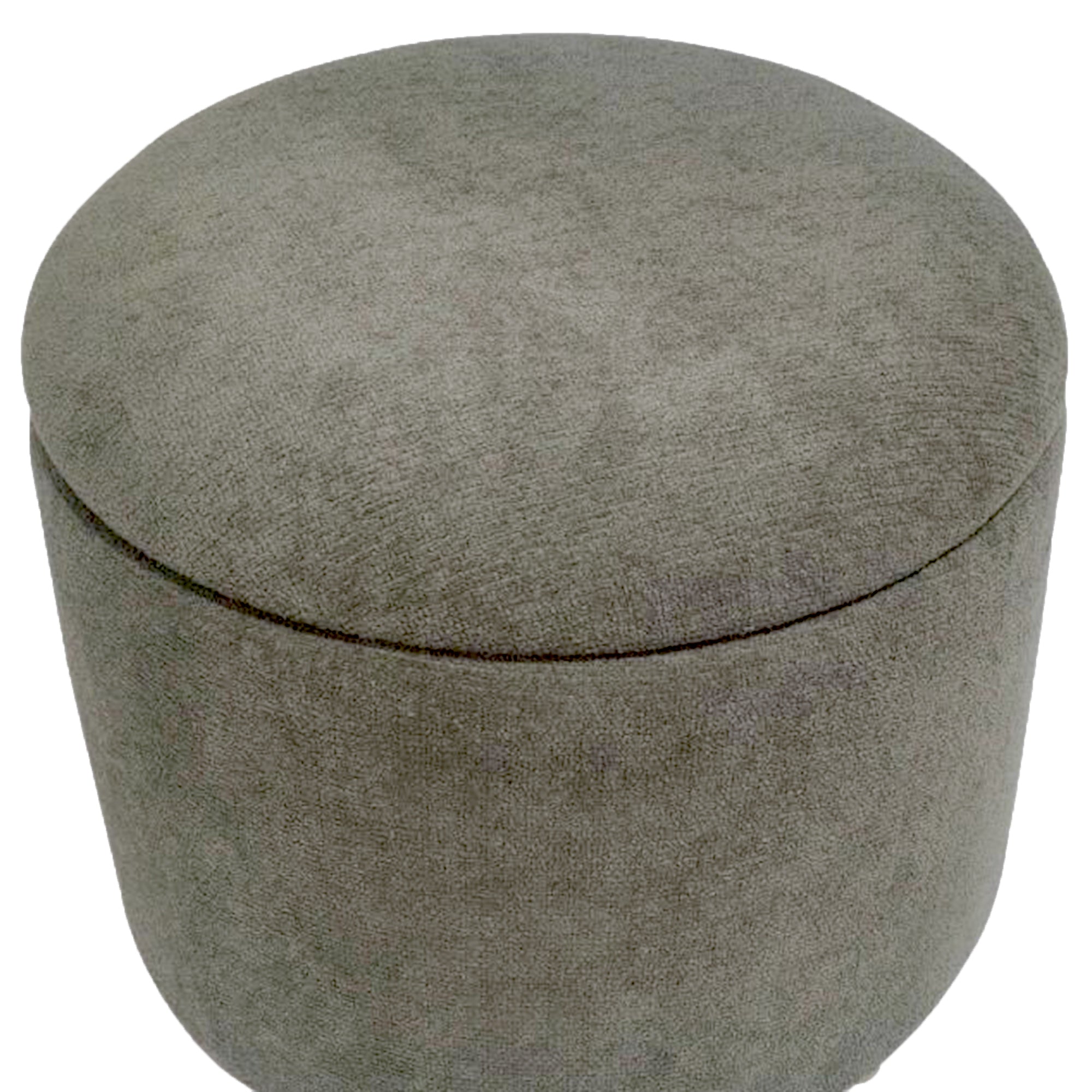 Sadie Round Storage Ottoman - Moss Green Reeded Wood Base-DECOROLALA