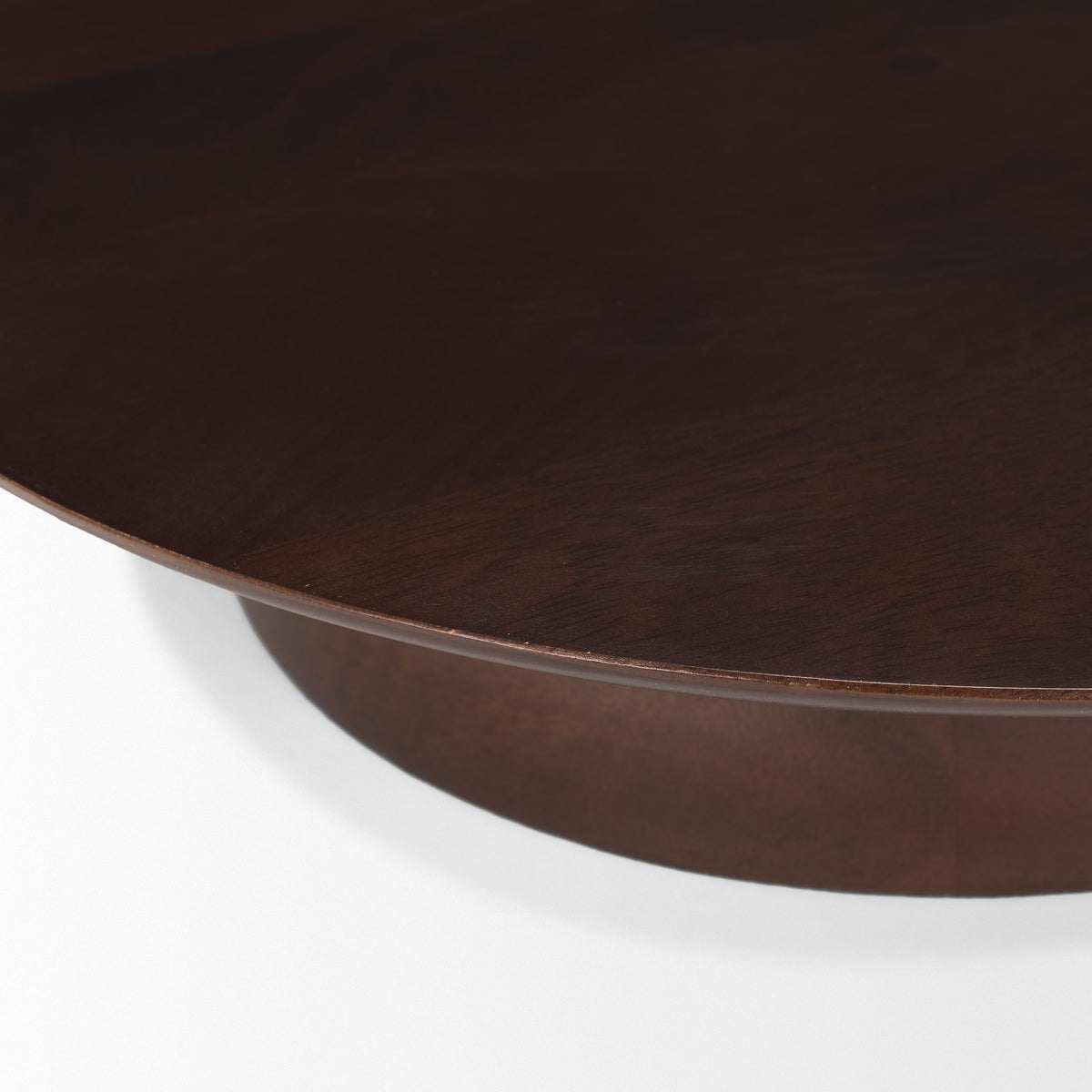 Sadira Large Mid-Dark Brown Solid Wood Round Riser-Trays-DECOROLALA