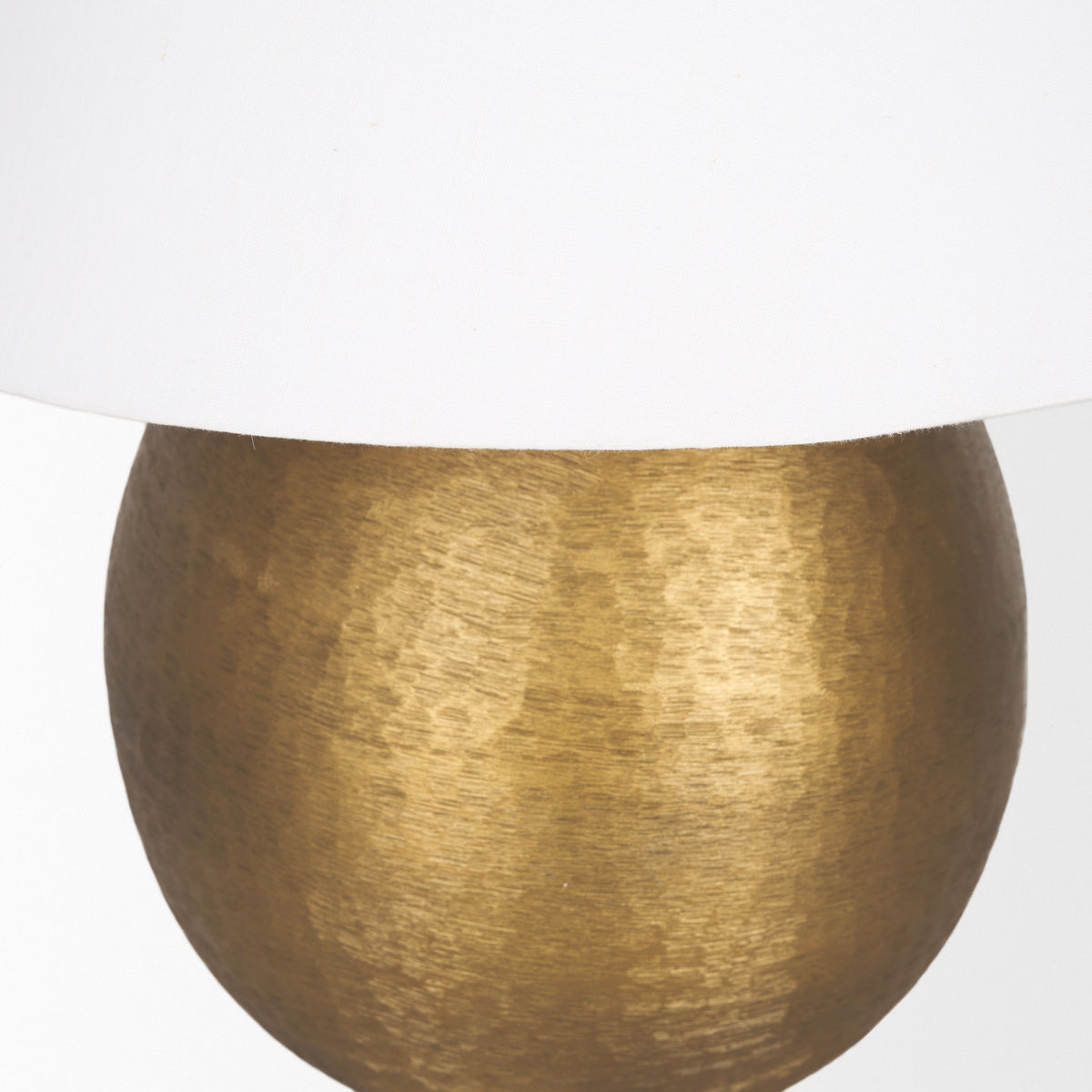 Sadiyah Antiqued Brushed Metal w/ Cream Shade Table Lamp-Table Lamps-DECOROLALA