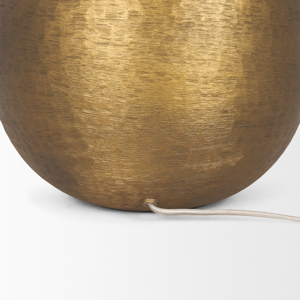 Sadiyah Antiqued Brushed Metal w/ Cream Shade Table Lamp-Table Lamps-DECOROLALA