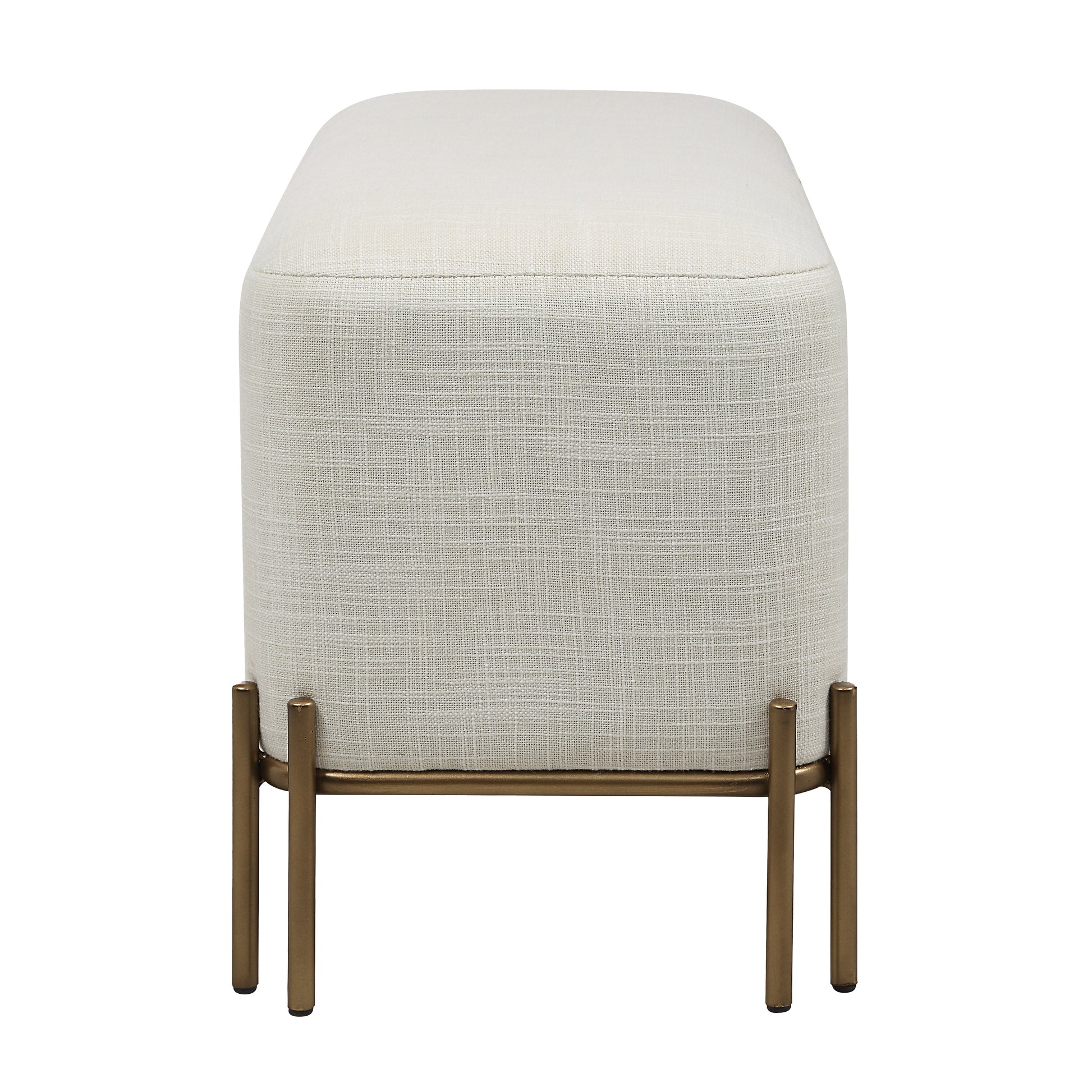 Sakura Indoor Iron Bench, Antique Brass-Bench-DECOROLALA