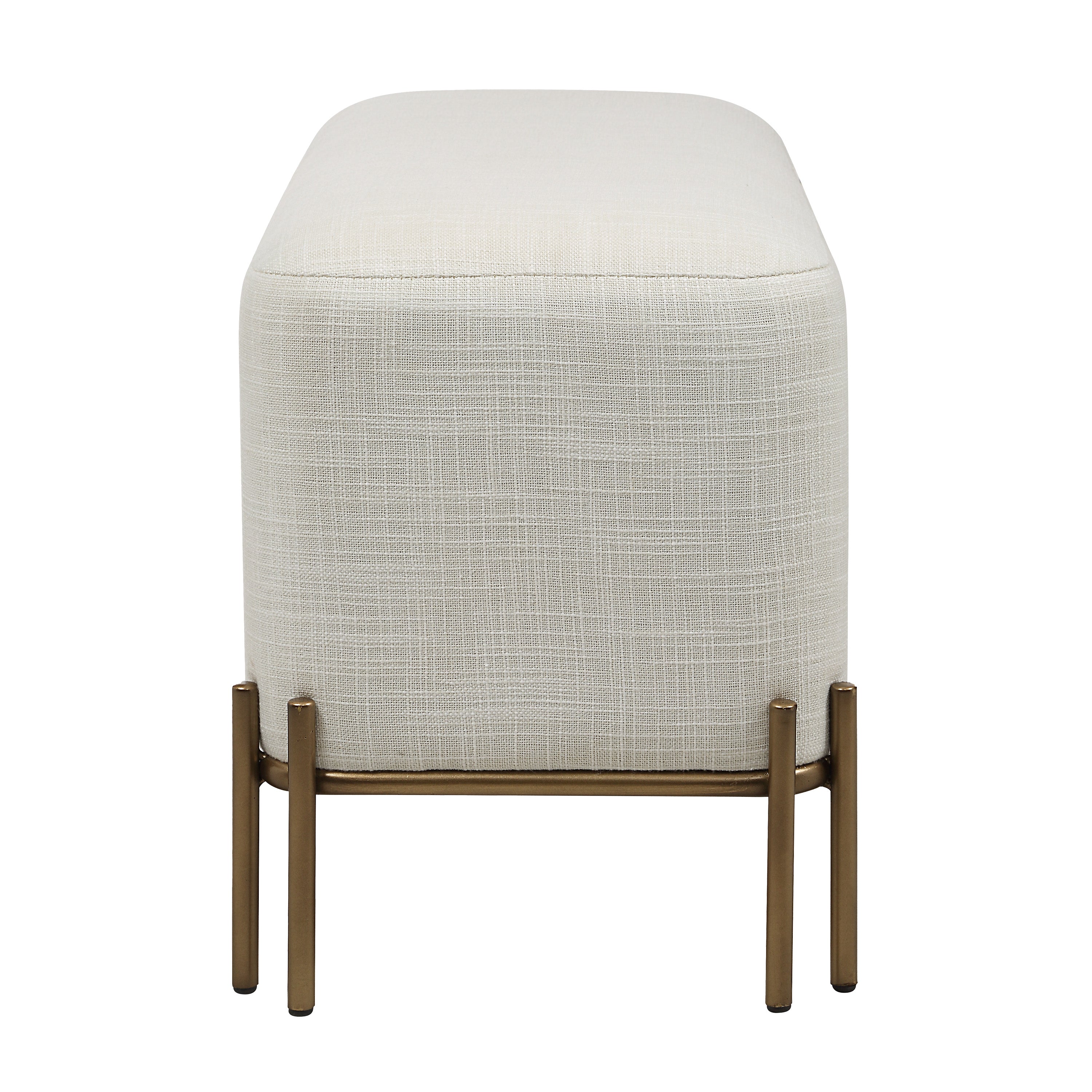 Sakura Indoor Iron Bench, Antique Brass-Bench-DECOROLALA