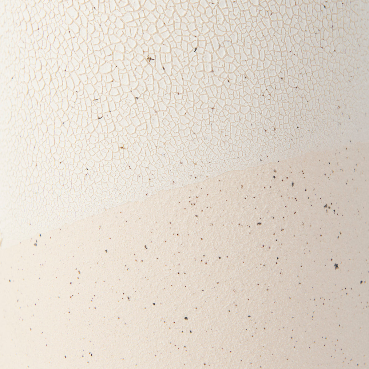 Salar 4.5L x 4.5W x 11.0H Cream Gourd Style Crackled Ceramic Vase-Vase-DECOROLALA