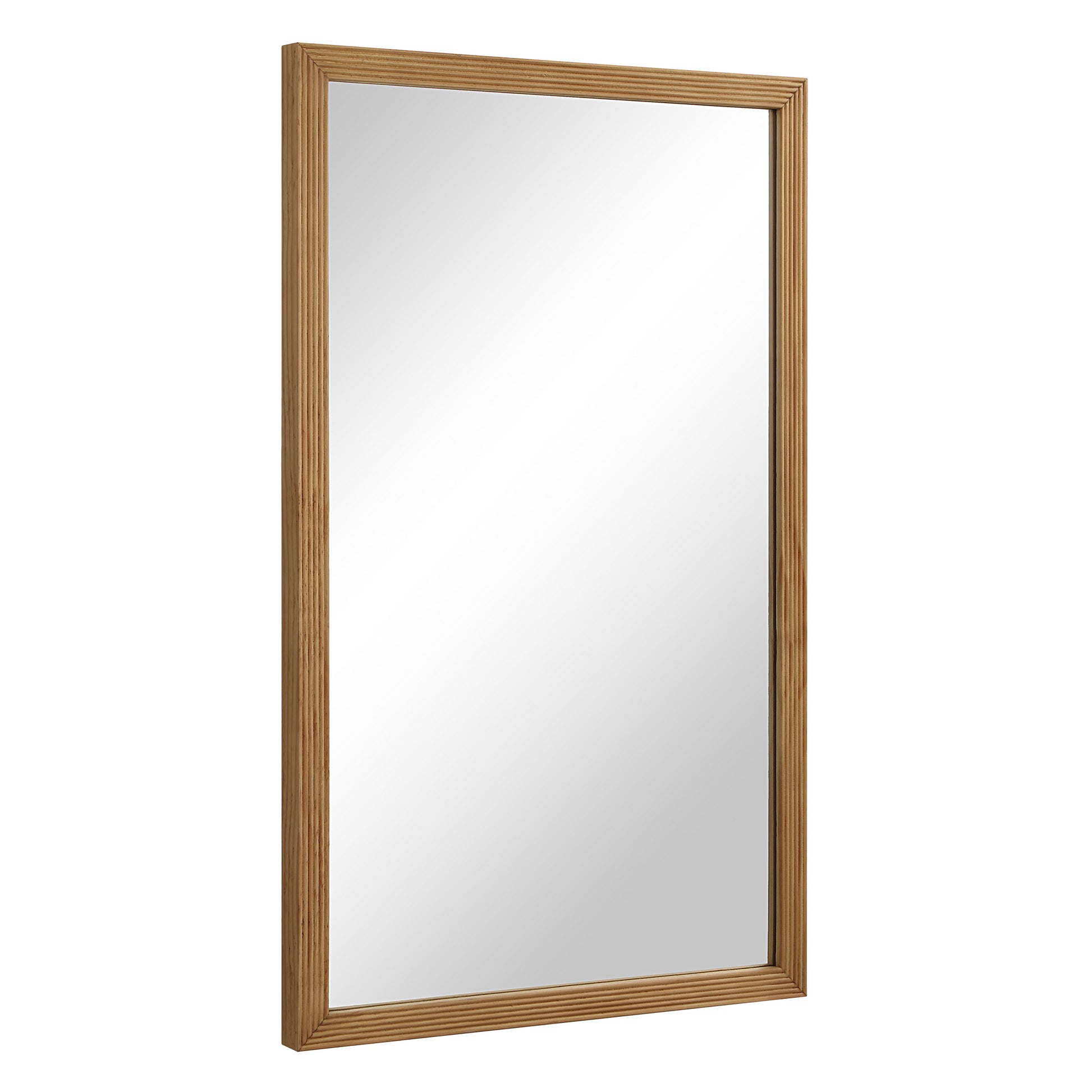 Salia 40" H x 24" W Wall Mirror, Brown-Mirror-DECOROLALA