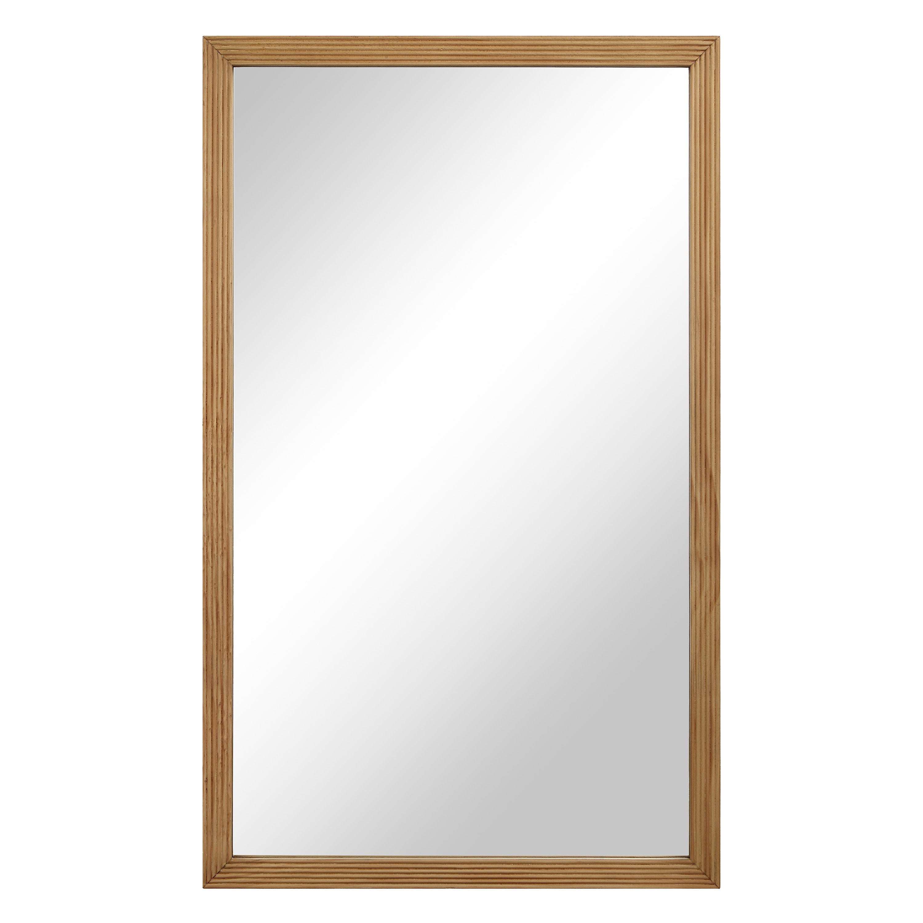 Salia 40" H x 24" W Wall Mirror, Brown-Mirror-DECOROLALA