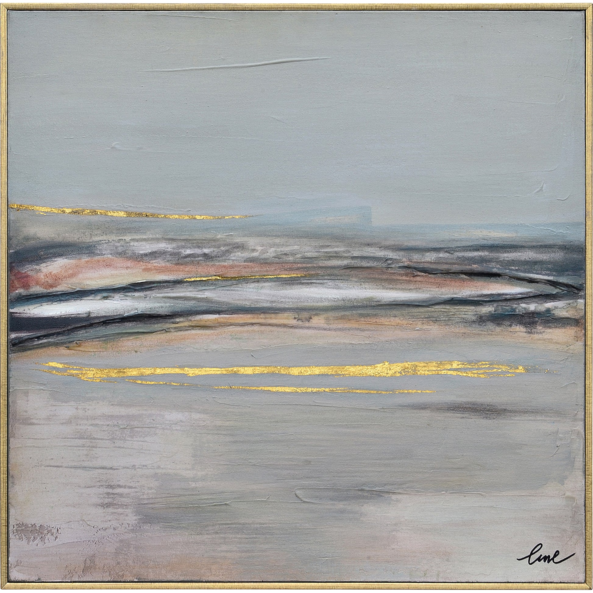 Salinas 24" Wide Canvas Art, Grey-Canvas Art-DECOROLALA