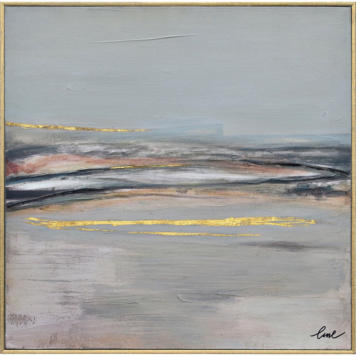 Salinas 24" Wide Canvas Art, Grey-Canvas Prints-DECOROLALA