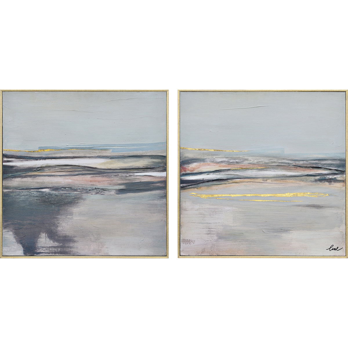 Salinas 24" Wide Canvas Art, Grey-Canvas Prints-DECOROLALA