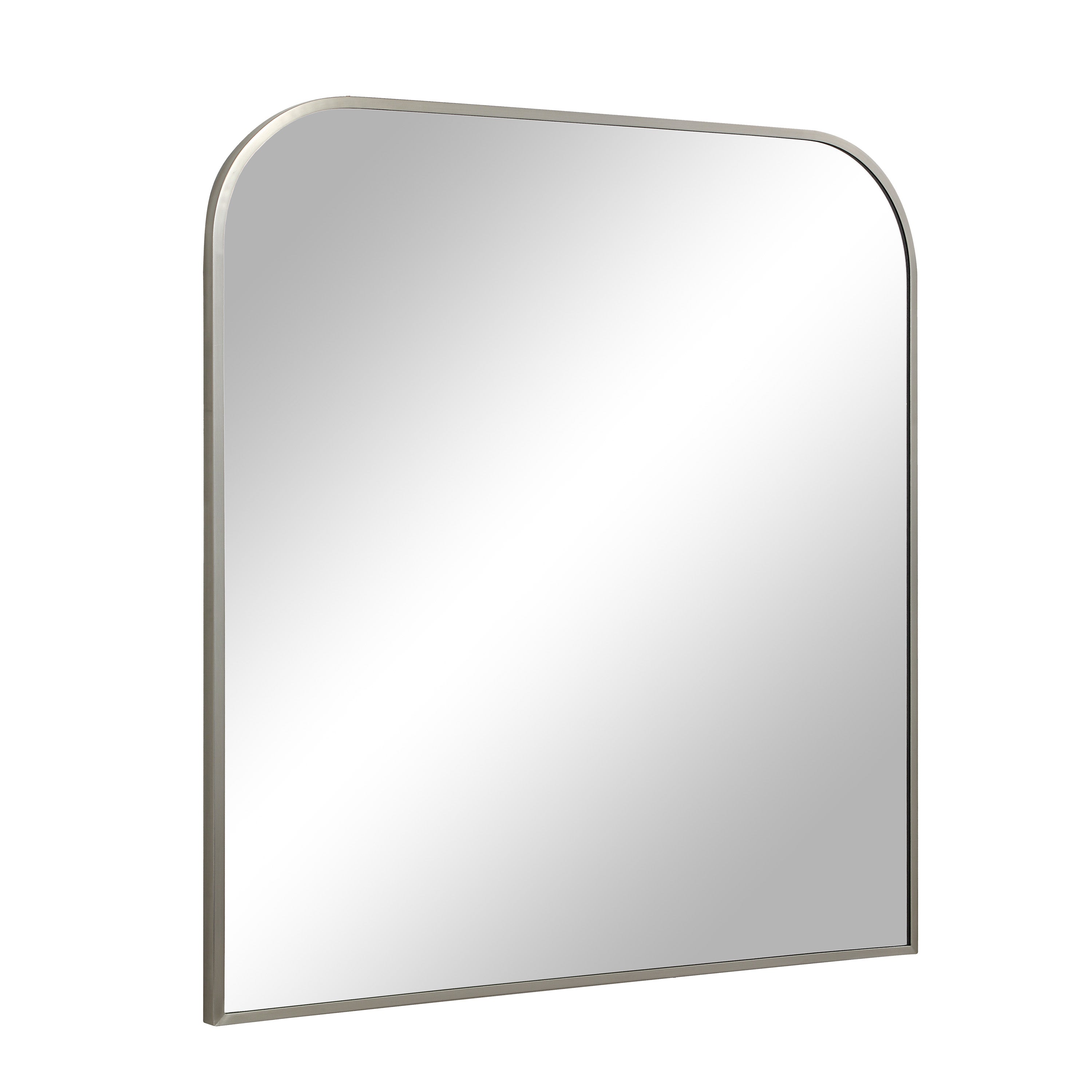 Salma 40" H x 38" W Wall Mirror, Grey-Mirror-DECOROLALA
