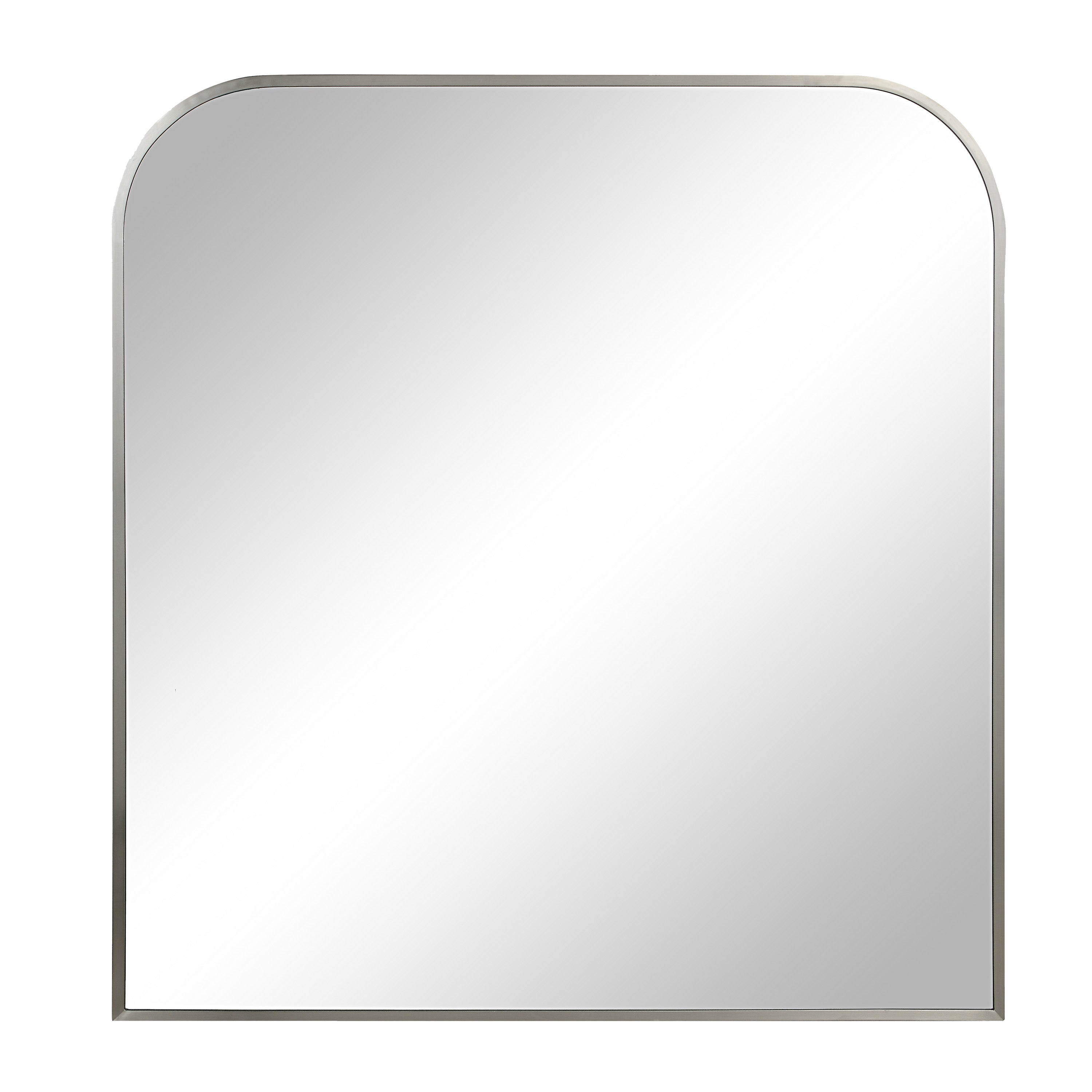 Salma 40" H x 38" W Wall Mirror, Grey-Mirror-DECOROLALA