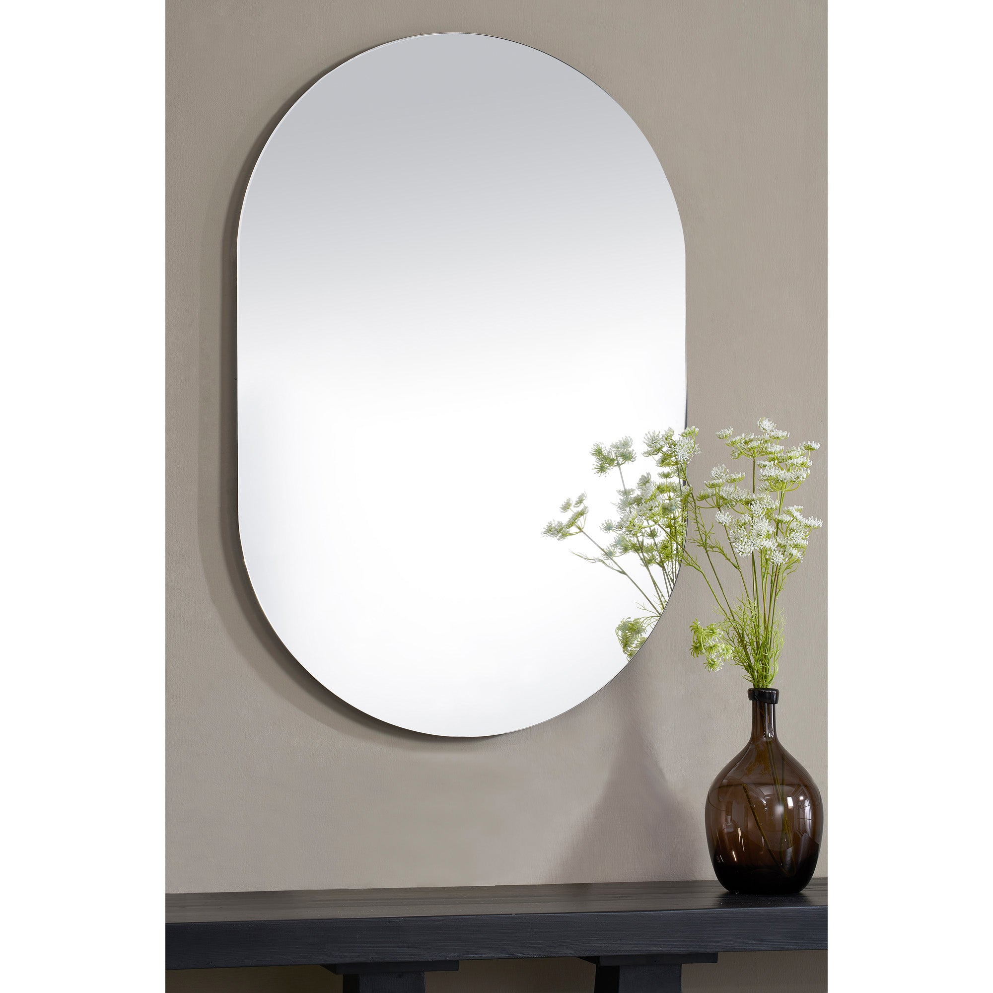 Salta 40" Tall Oval Wall Mirror-Mirror-DECOROLALA