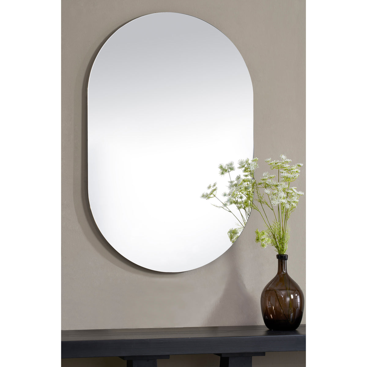 Salta 40" Tall Oval Wall Mirror-Mirrors-DECOROLALA