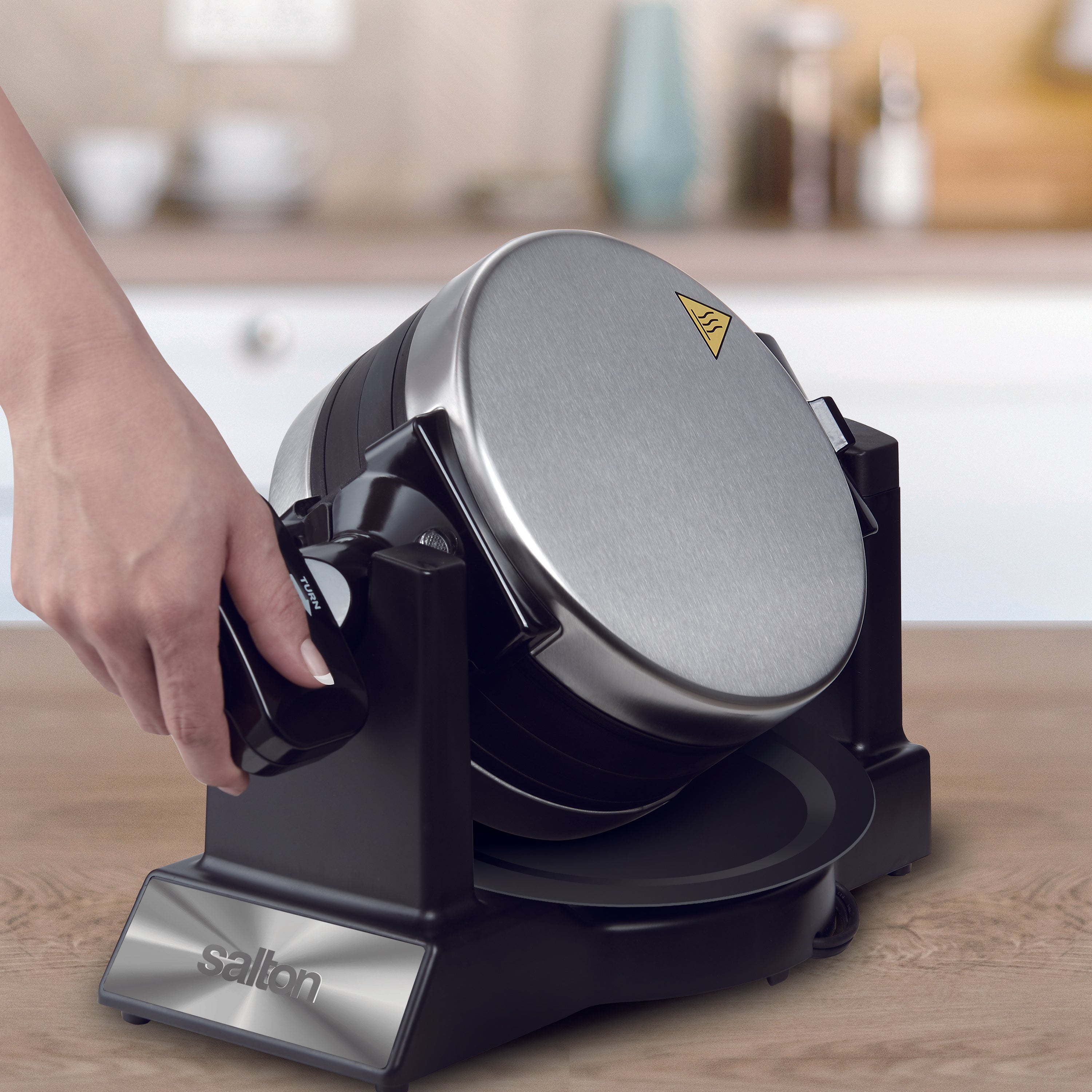 Salton Double Rotary Waffle Maker-Waffle Irons-DECOROLALA