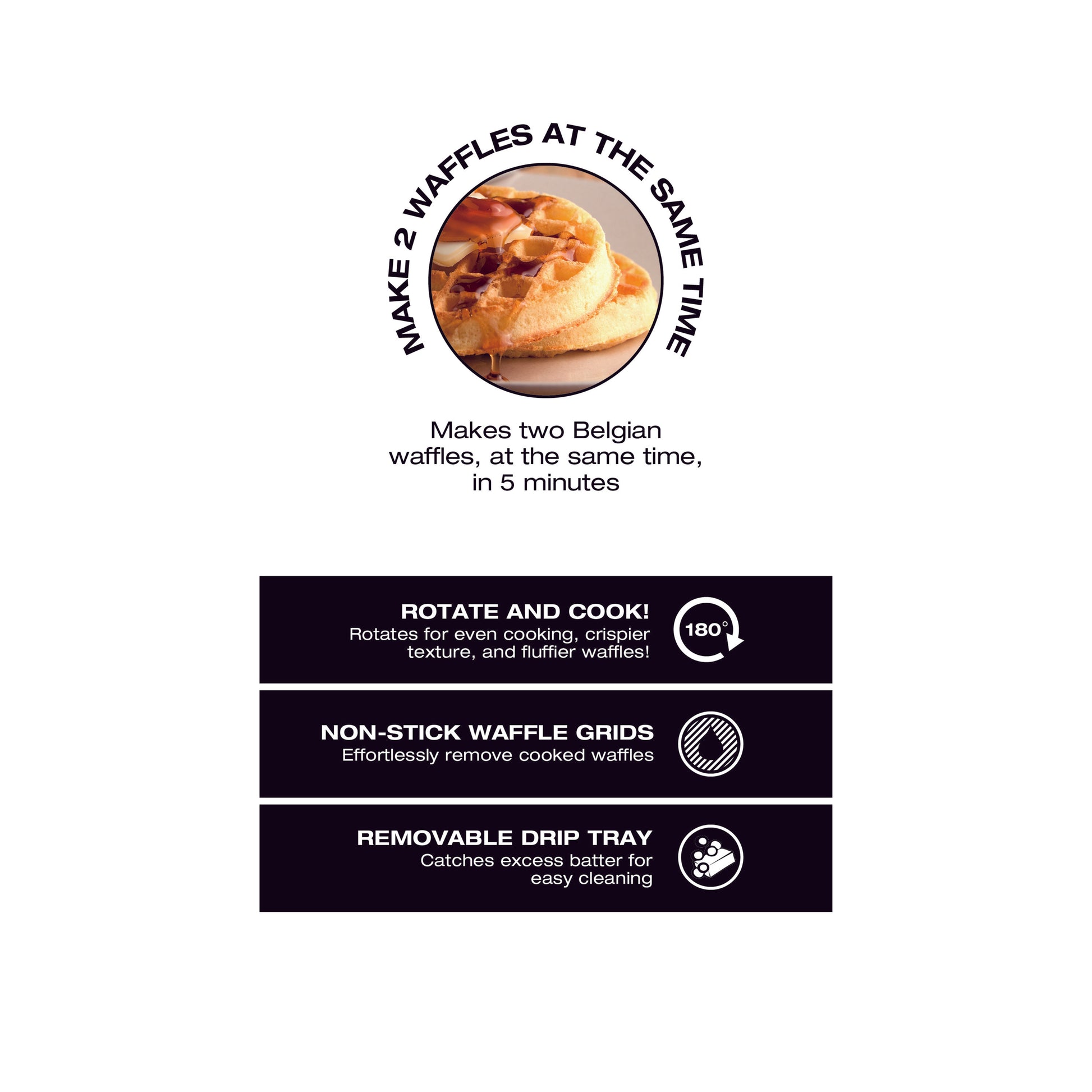 Salton Double Rotary Waffle Maker-Waffle Irons-DECOROLALA