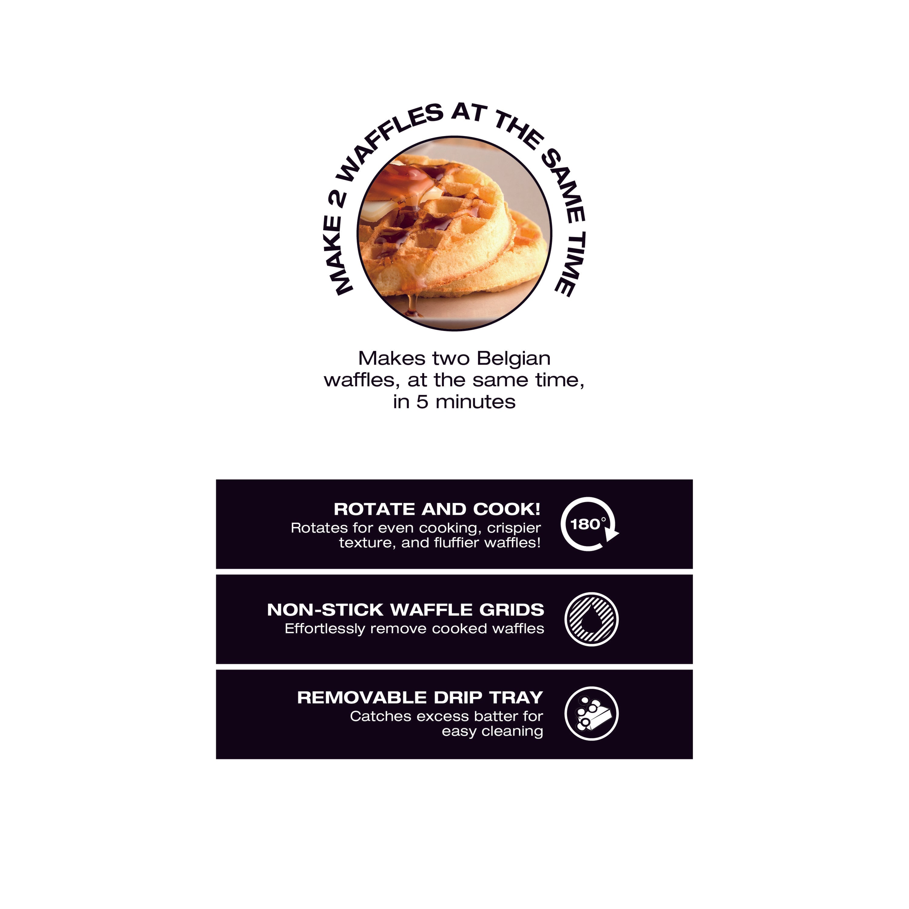 Salton Double Rotary Waffle Maker-Waffle Irons-DECOROLALA