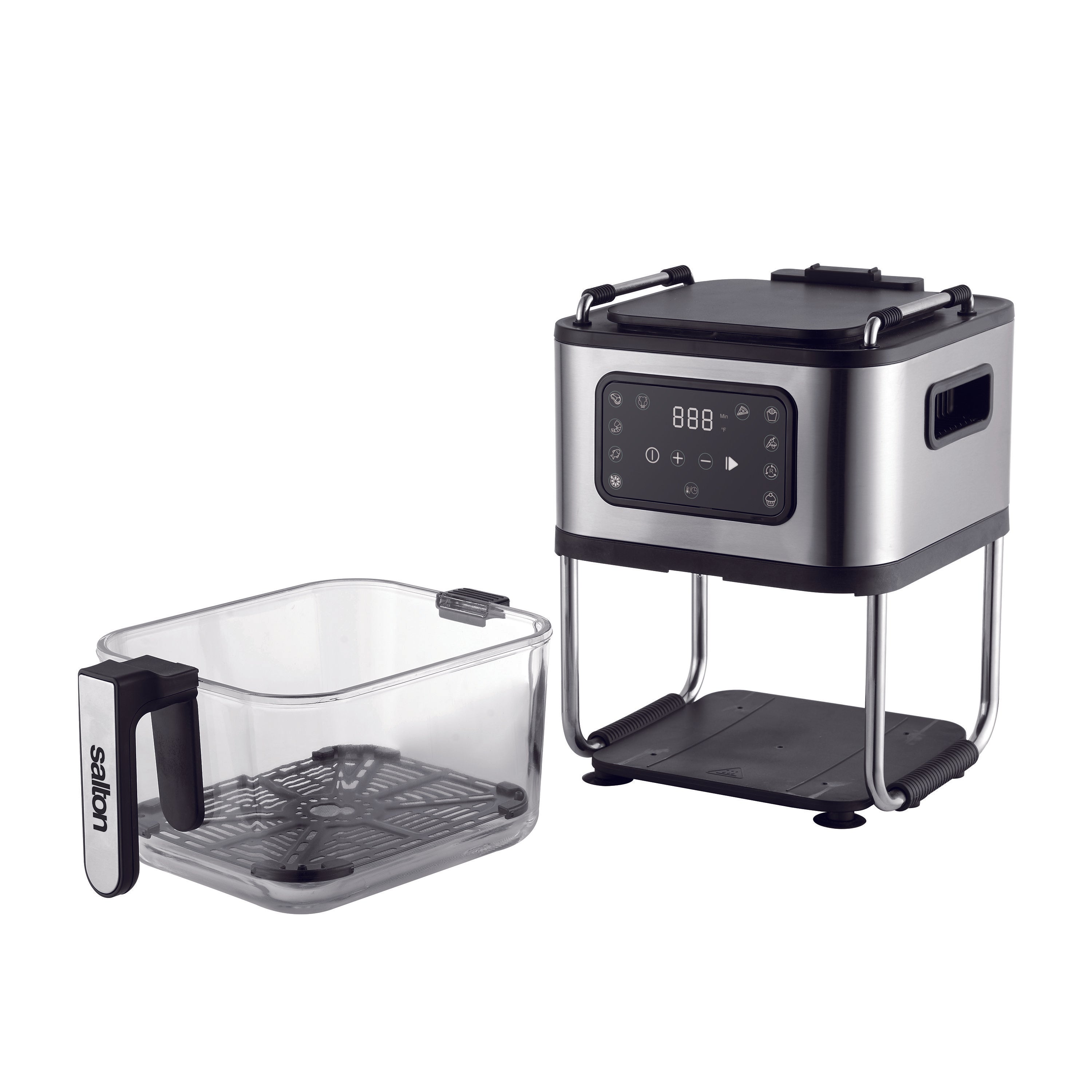 Salton Flip And Cook 3-In-1 Air Fryer, Grill & Dehydrator-Food Dehydrators-DECOROLALA