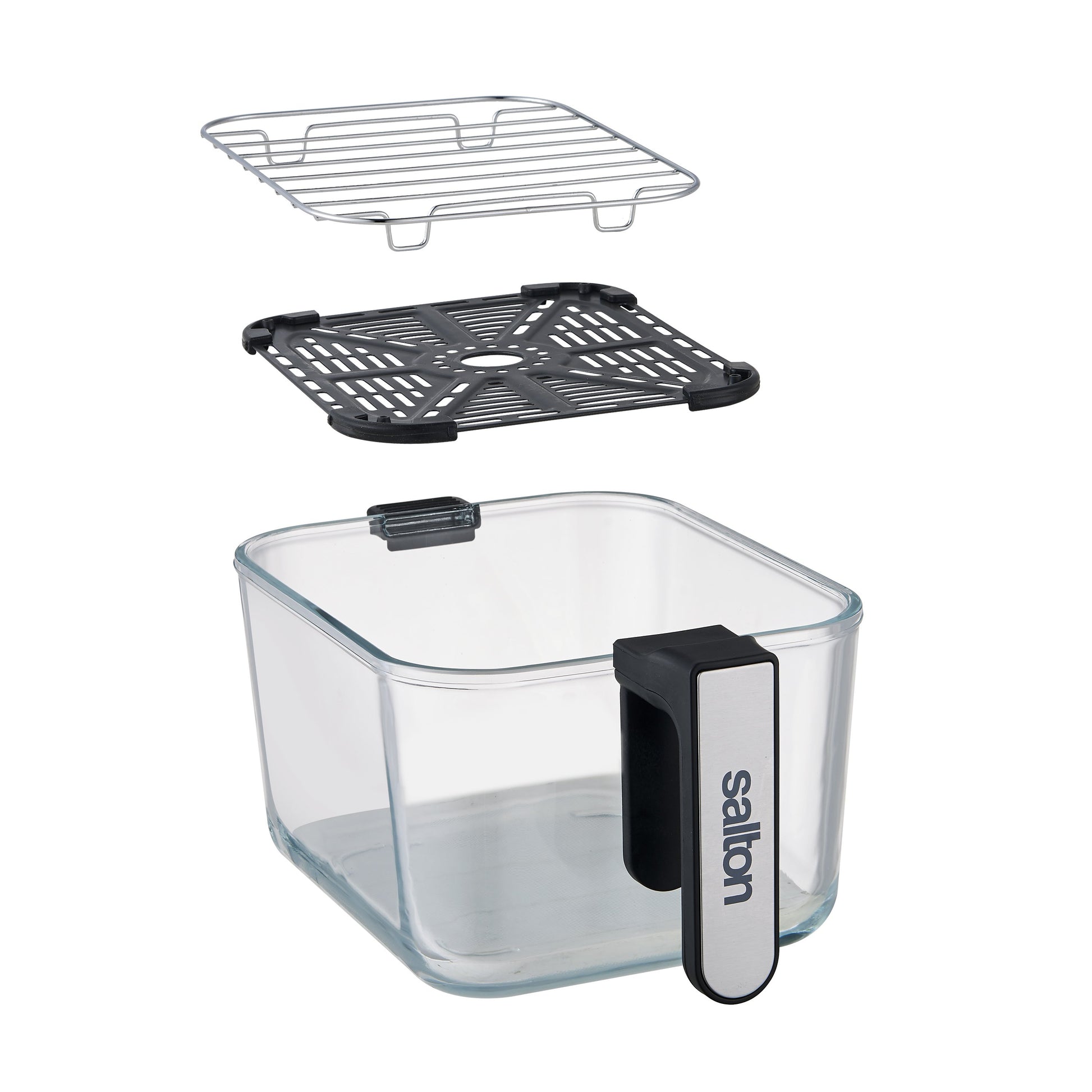 Salton Flip And Cook 3-In-1 Air Fryer, Grill & Dehydrator-Food Dehydrators-DECOROLALA