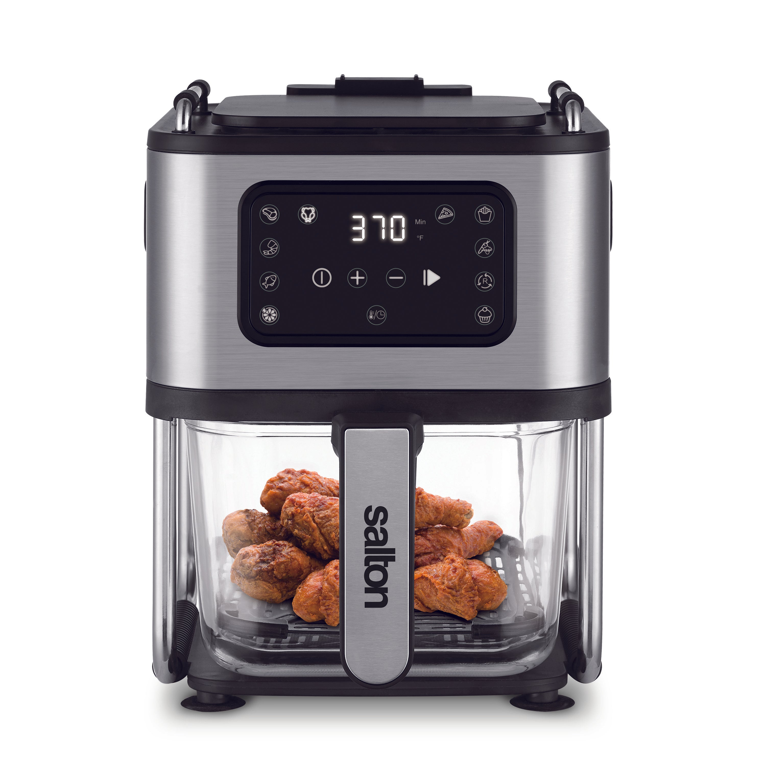 Salton Flip And Cook 3-In-1 Air Fryer, Grill & Dehydrator-Food Dehydrators-DECOROLALA