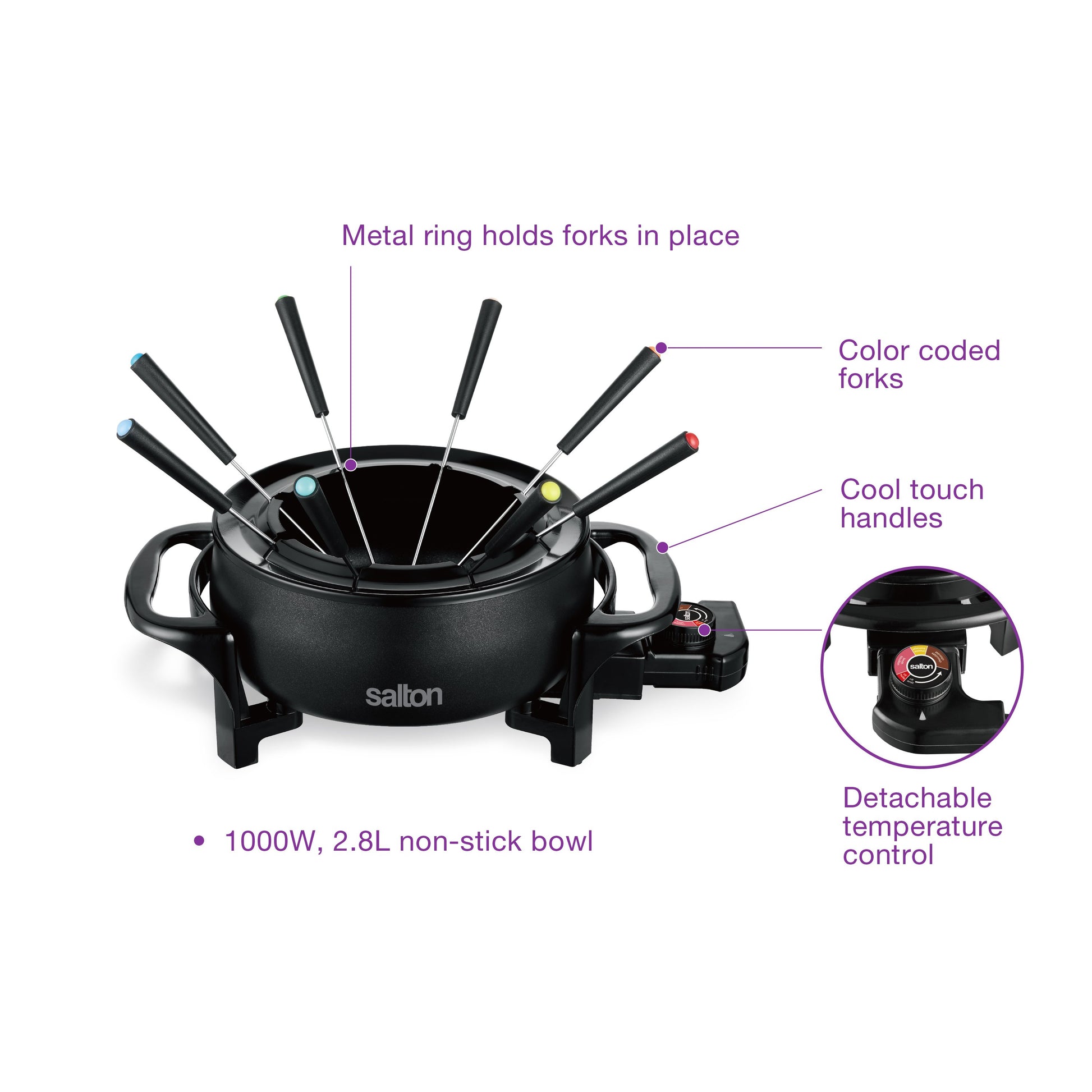 Salton Fondue Set-Fondue Pots & Sets-DECOROLALA