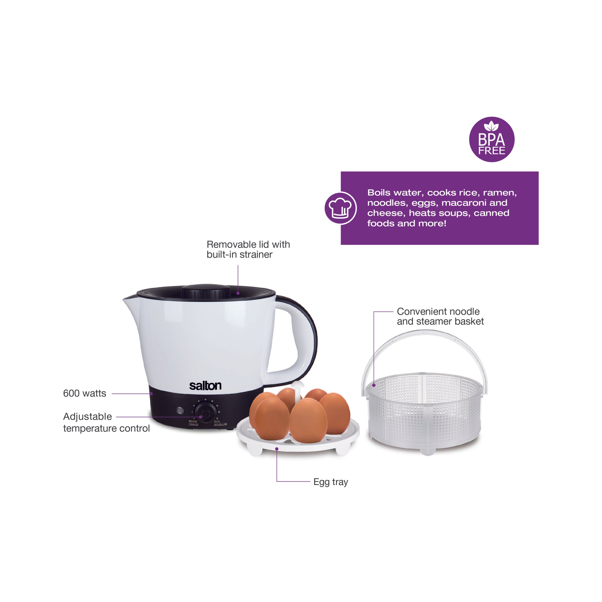 Salton Multipot® Multi-Cooker – 1.25 L-Slow Cookers-DECOROLALA