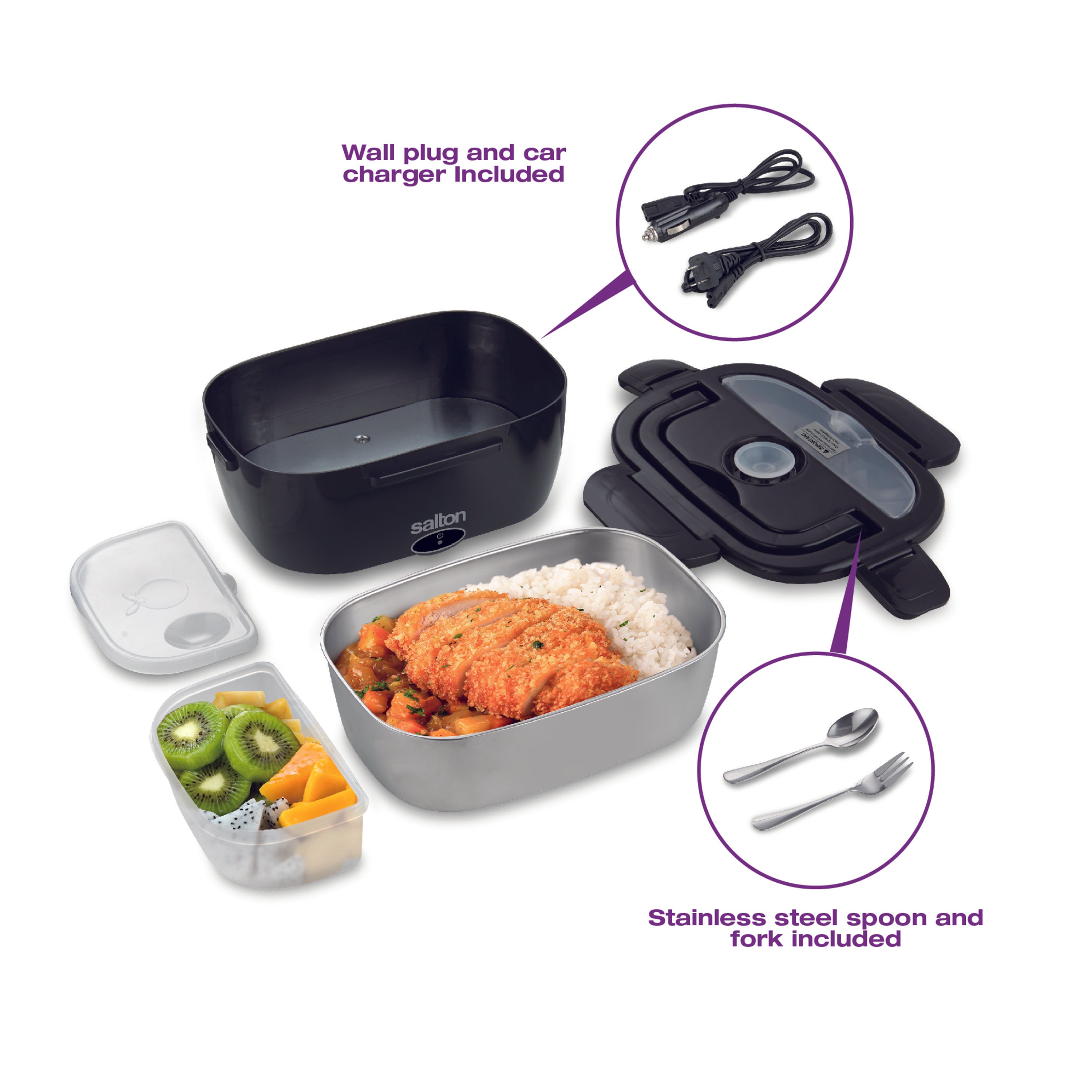Salton Portable Electric Lunchbox-Lunch Boxes & Totes-DECOROLALA