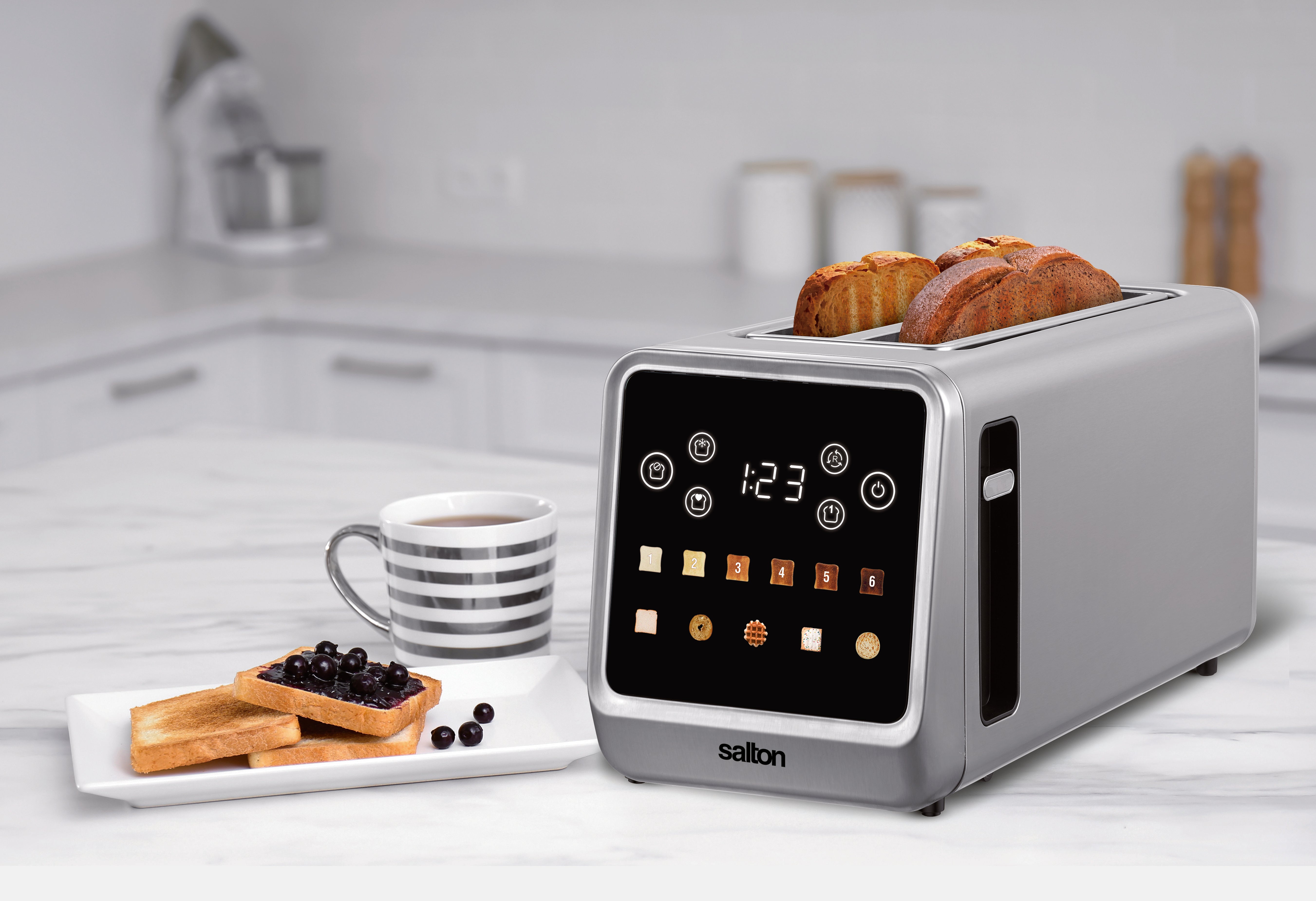 Salton Smart Touch Toaster 4-Slice Long Slot-Toaster-DECOROLALA
