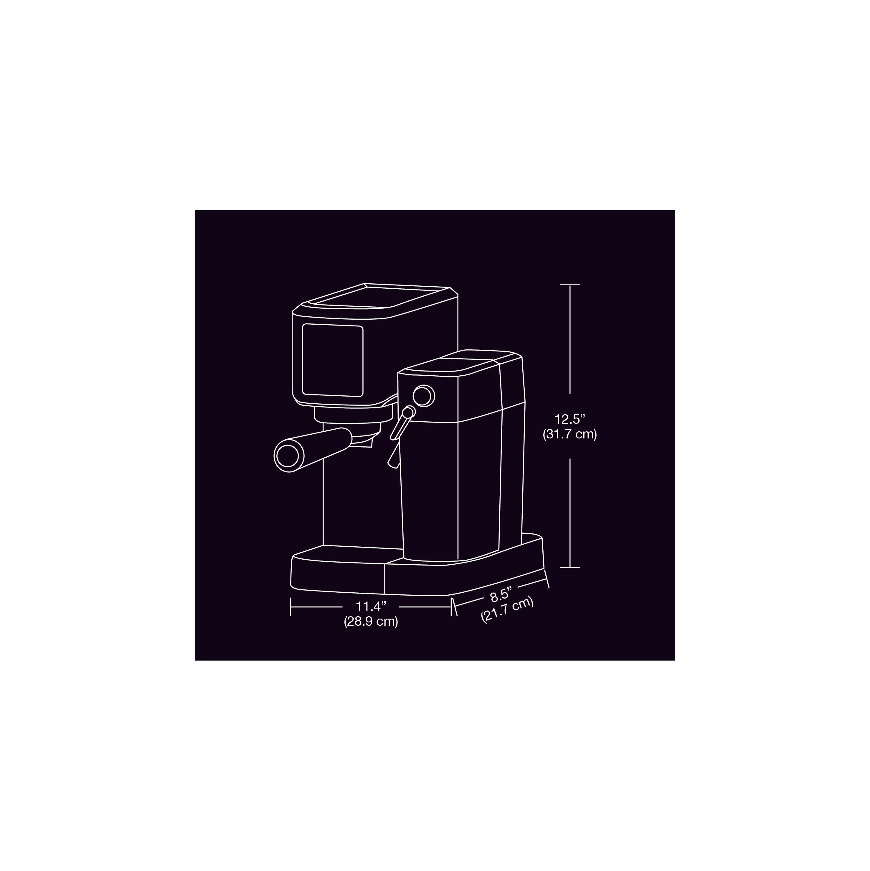 Salton Stainless Steel 3-In-1 Digital Espresso, Capuccino & Latte Machine-Espresso Machine-DECOROLALA