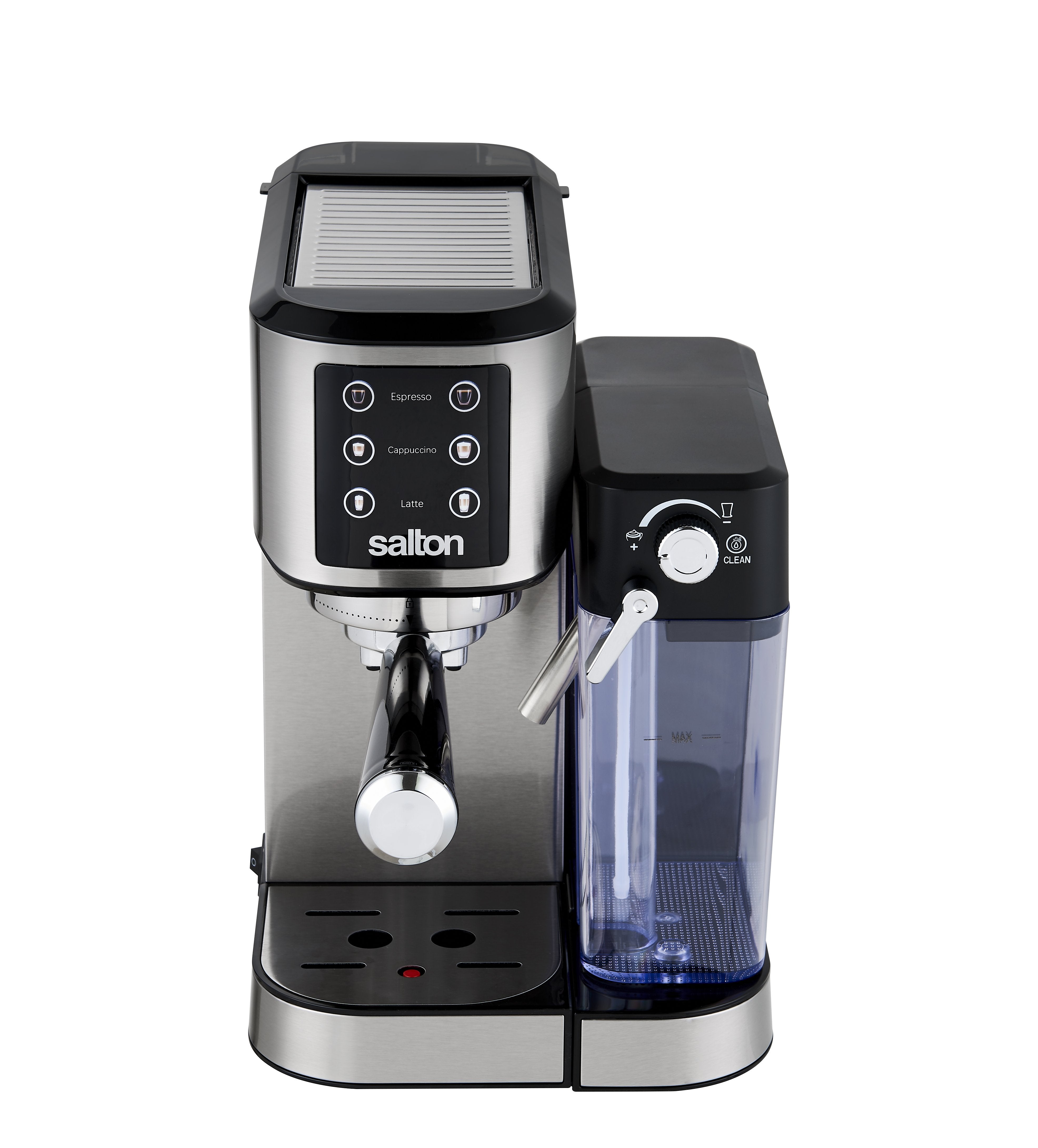 Salton Stainless Steel 3-In-1 Digital Espresso, Capuccino & Latte Machine-Espresso Machine-DECOROLALA