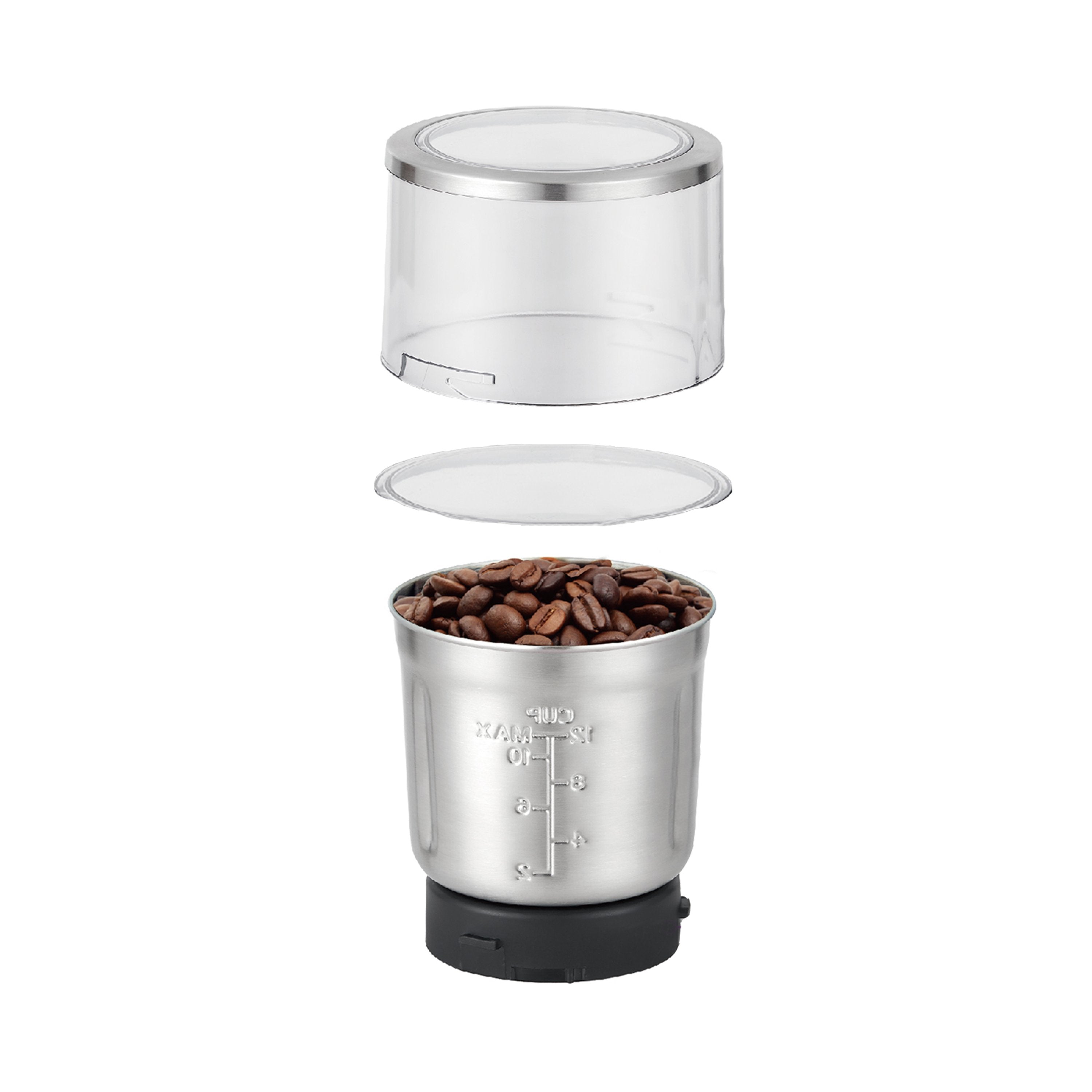 Salton Stainless Steel Coffee Grinder - 12 Cup-Food Grinders & Mills-DECOROLALA